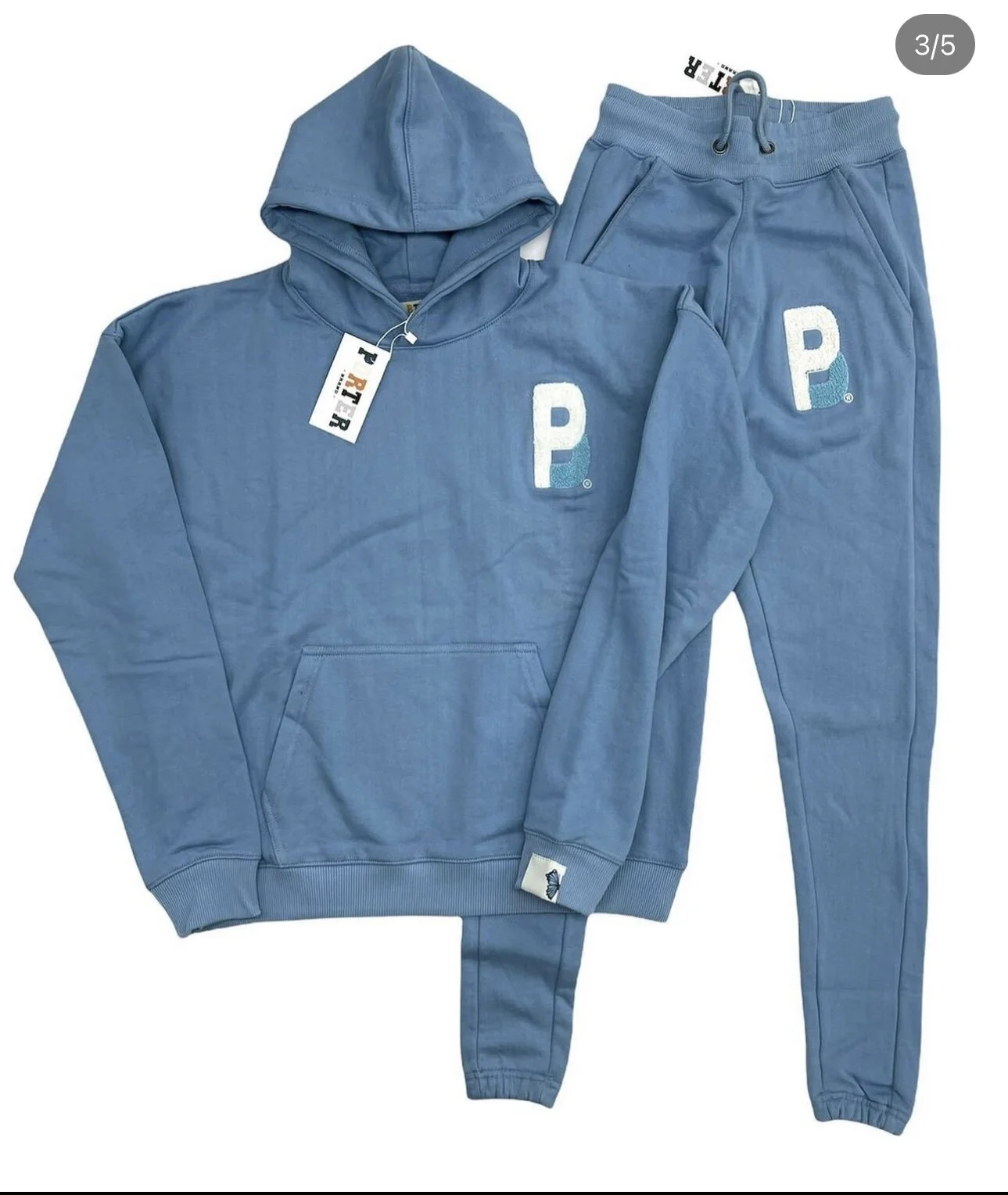 Blue powder Porter Brand Infused Sweatsuit