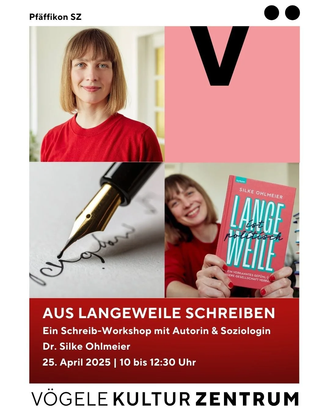 Der Langeweile schreibend begegnen

Was passiert, wenn wir die Langeweile nicht sofort verdr&auml;ngen, sondern sie genauer betrachten? In diesem Schreib-Workshop mit der deutschen Soziologin und Autorin Dr. Silke Ohlmeier wird Langeweile zum Ausgang