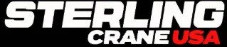 Sterling Crane USA logo with bold white and red text on a black background.
