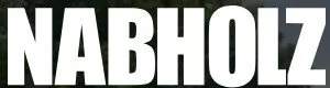 Bold white text spelling 'NABHOLZ' on a black background.