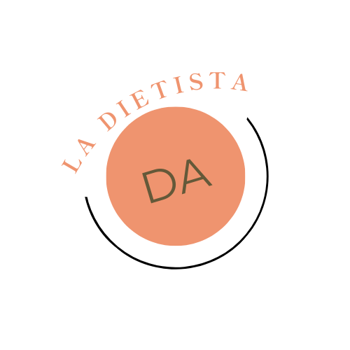Logo con il testo 'LA DIETISTA DA' e un cerchio stilizzato.