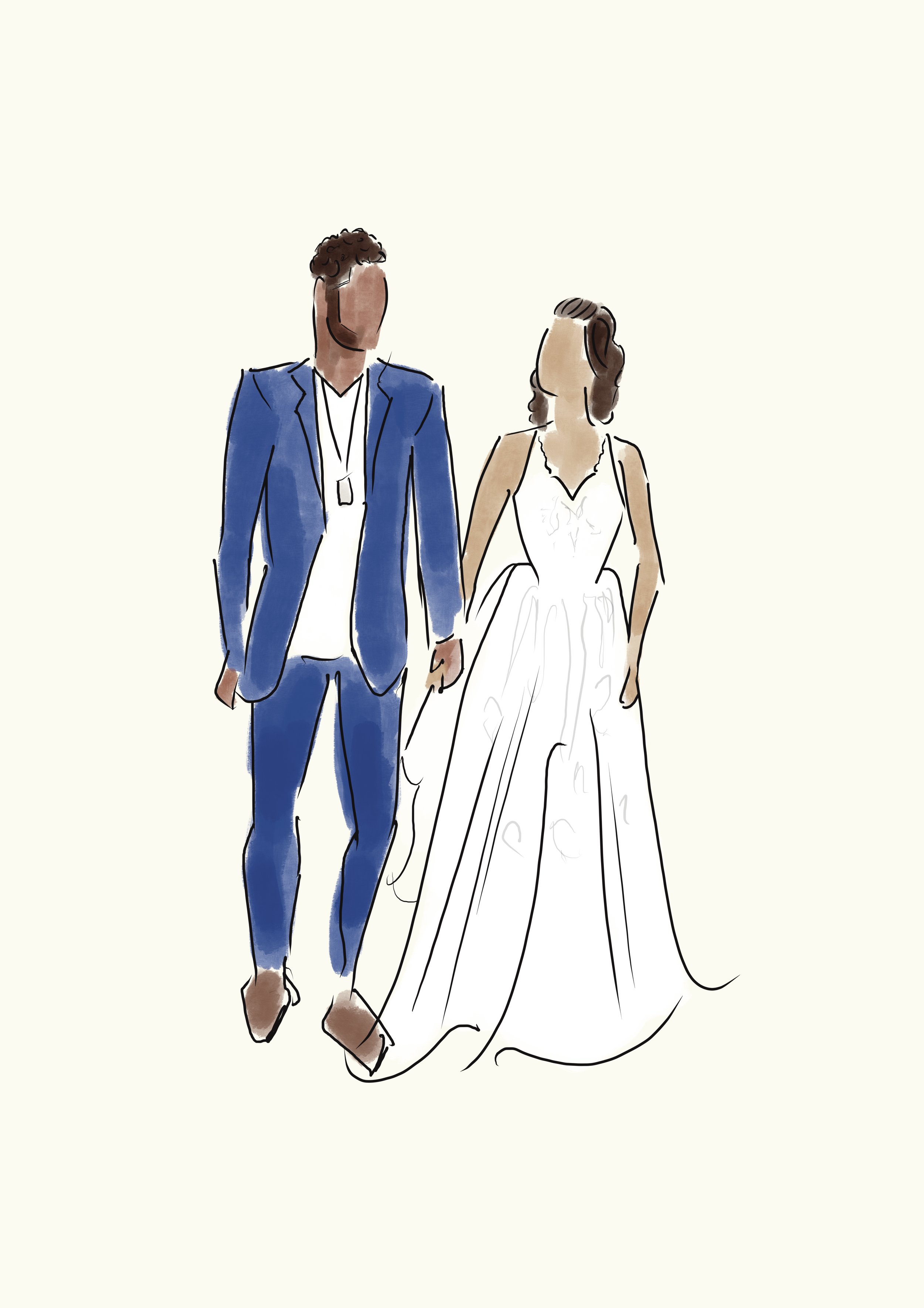 Wedding Illustrator Art by Shiv