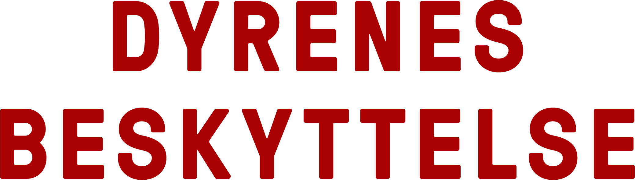 Tekst der siger 'Dyres beskyttele' i store røde bogstaver på en sort baggrund.