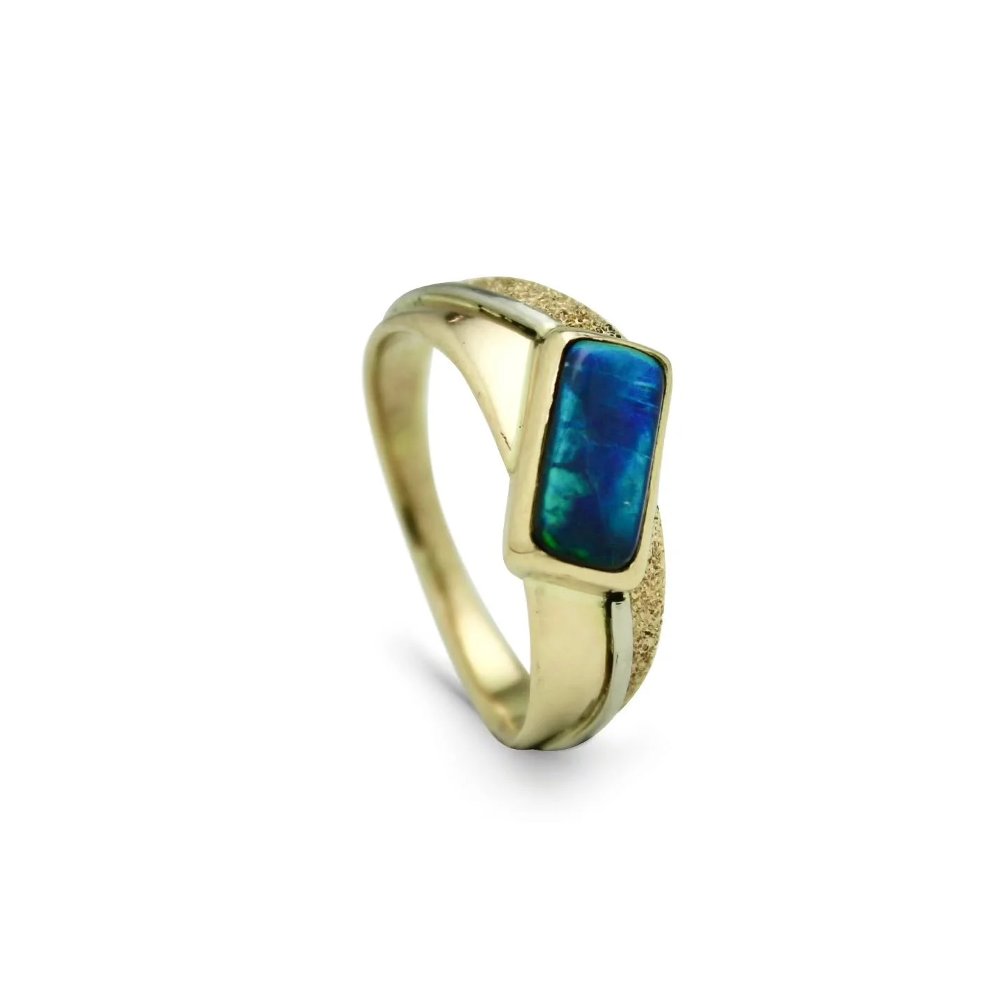 A flash of deep ocean blue &mdash; like sunlight slipping beneath a wave.&nbsp;🌊

This opal ring was designed&nbsp;just for one client&nbsp;&mdash; shaped around their stone, their story, and the way they wanted it to feel on their hand.

At Queenst