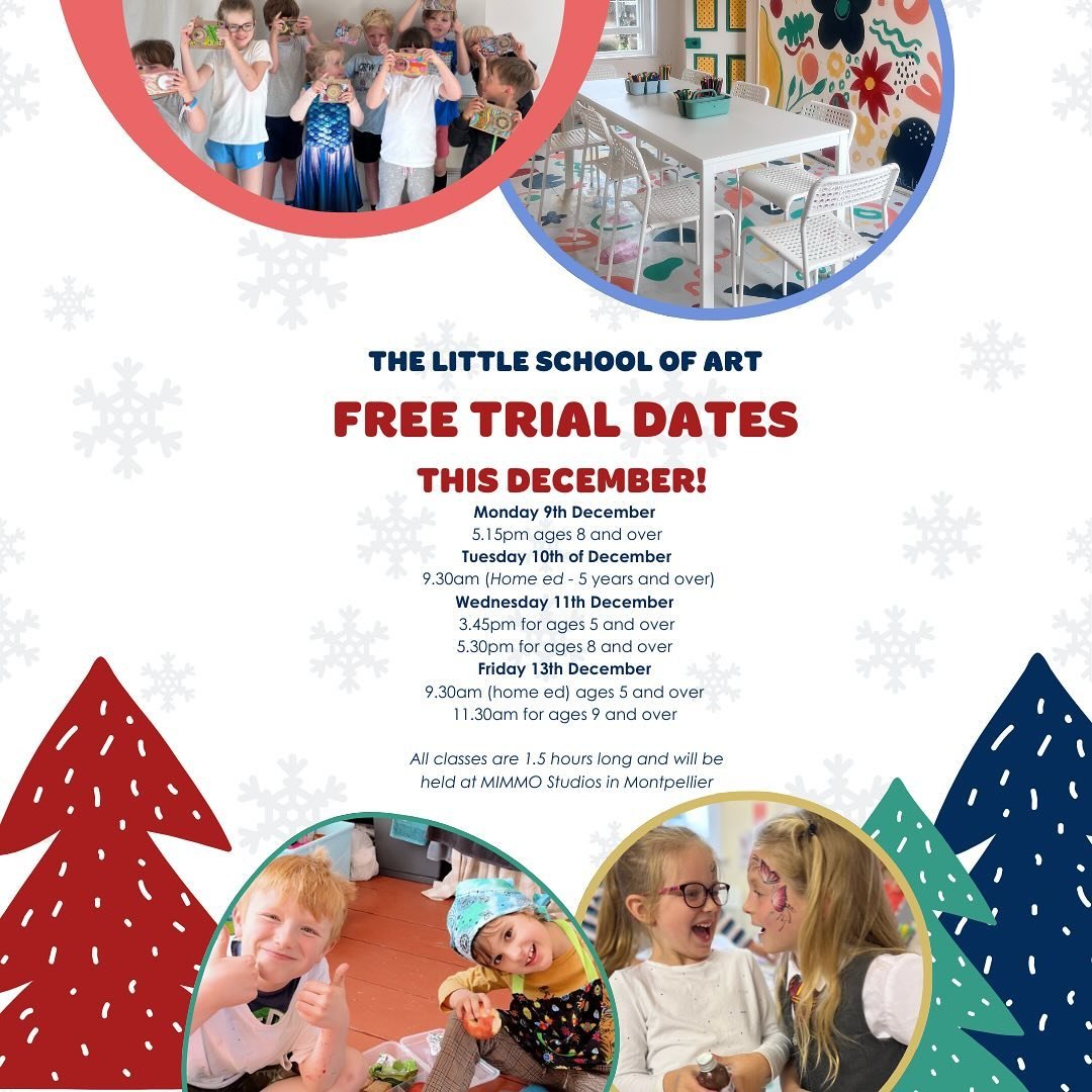 Why not gift an experience this Christmas! 🎄🎁 FREE trial lessons start on the 9th December, we will be printing Christmas cards and having lots of festive fun! If you would like them to have something to open as well, why not order one of our t shi