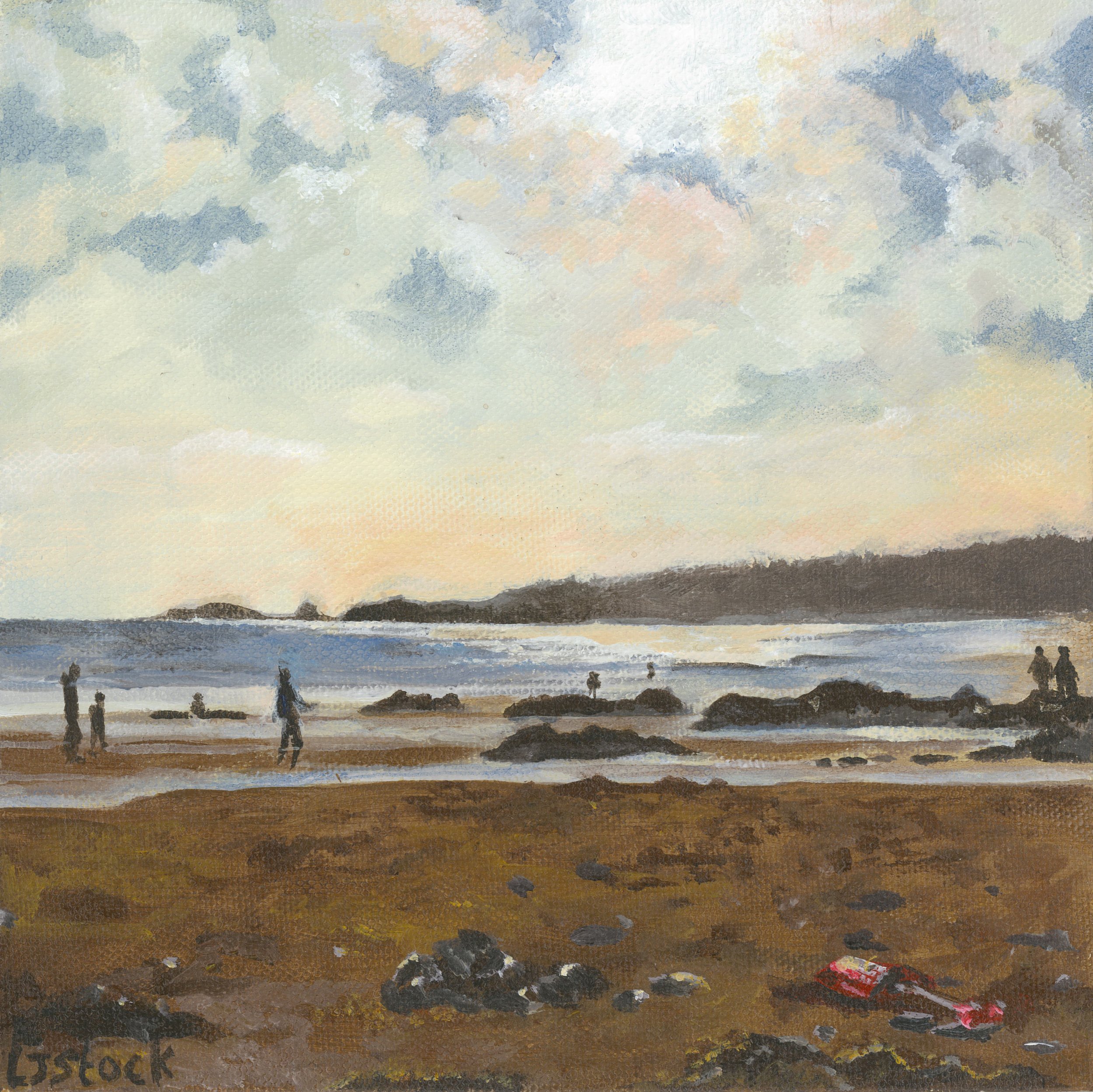 "Red spade" Saundersfoot
20x20cm Acrylic on Canvas Board