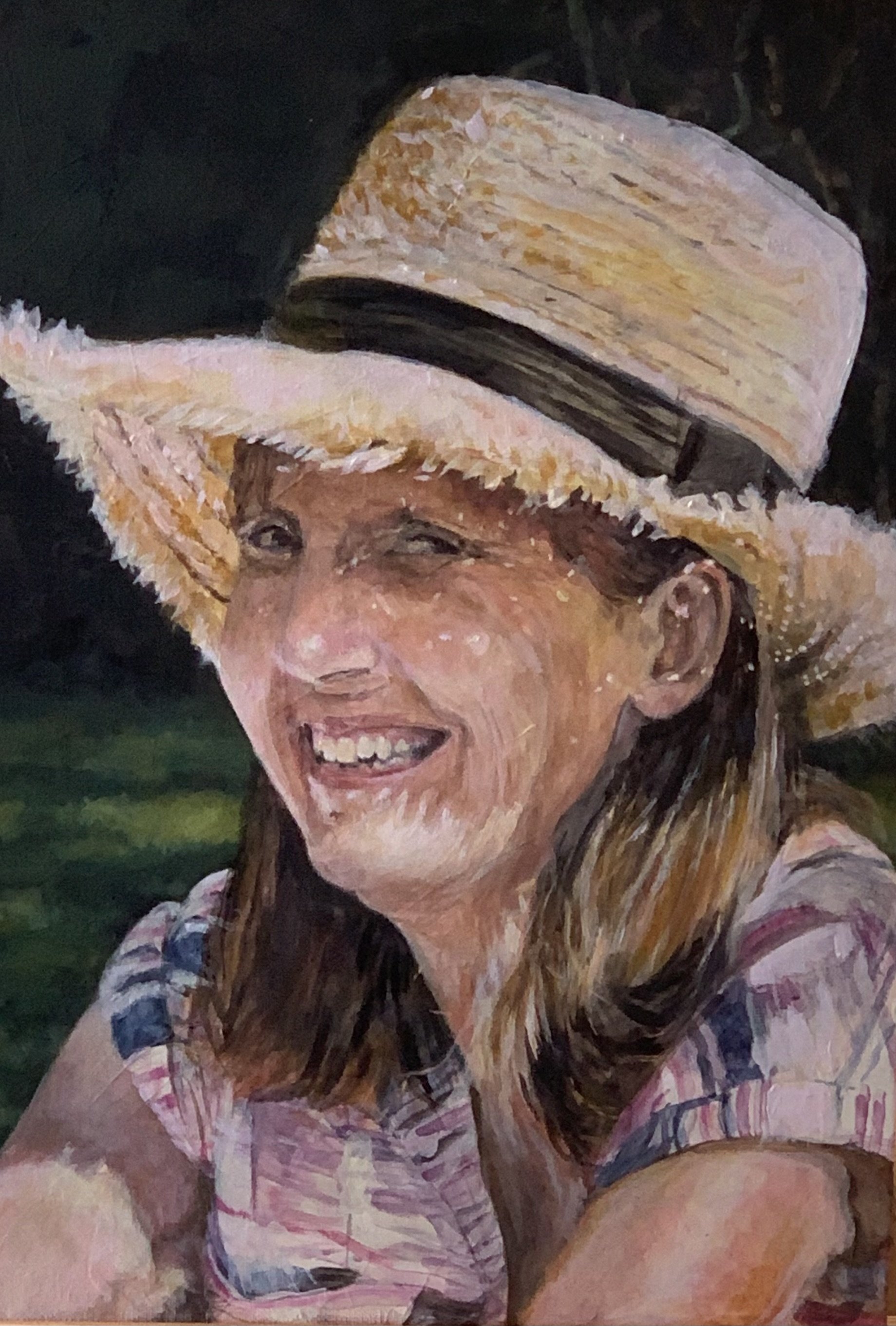 Sun through a straw hat