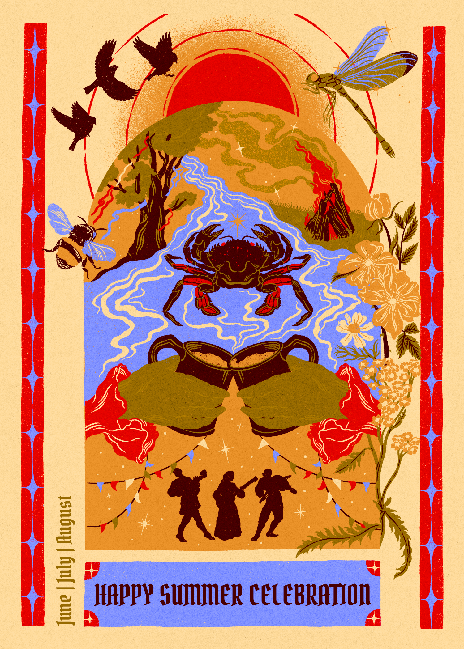 'Happy Summer Celebration' | 7"x5" Greeting Card