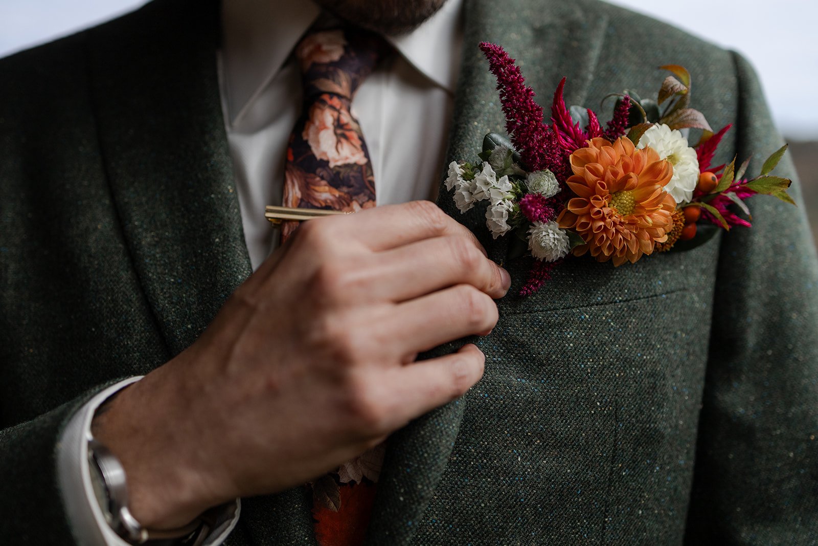Flower Pocket in Groom's suit