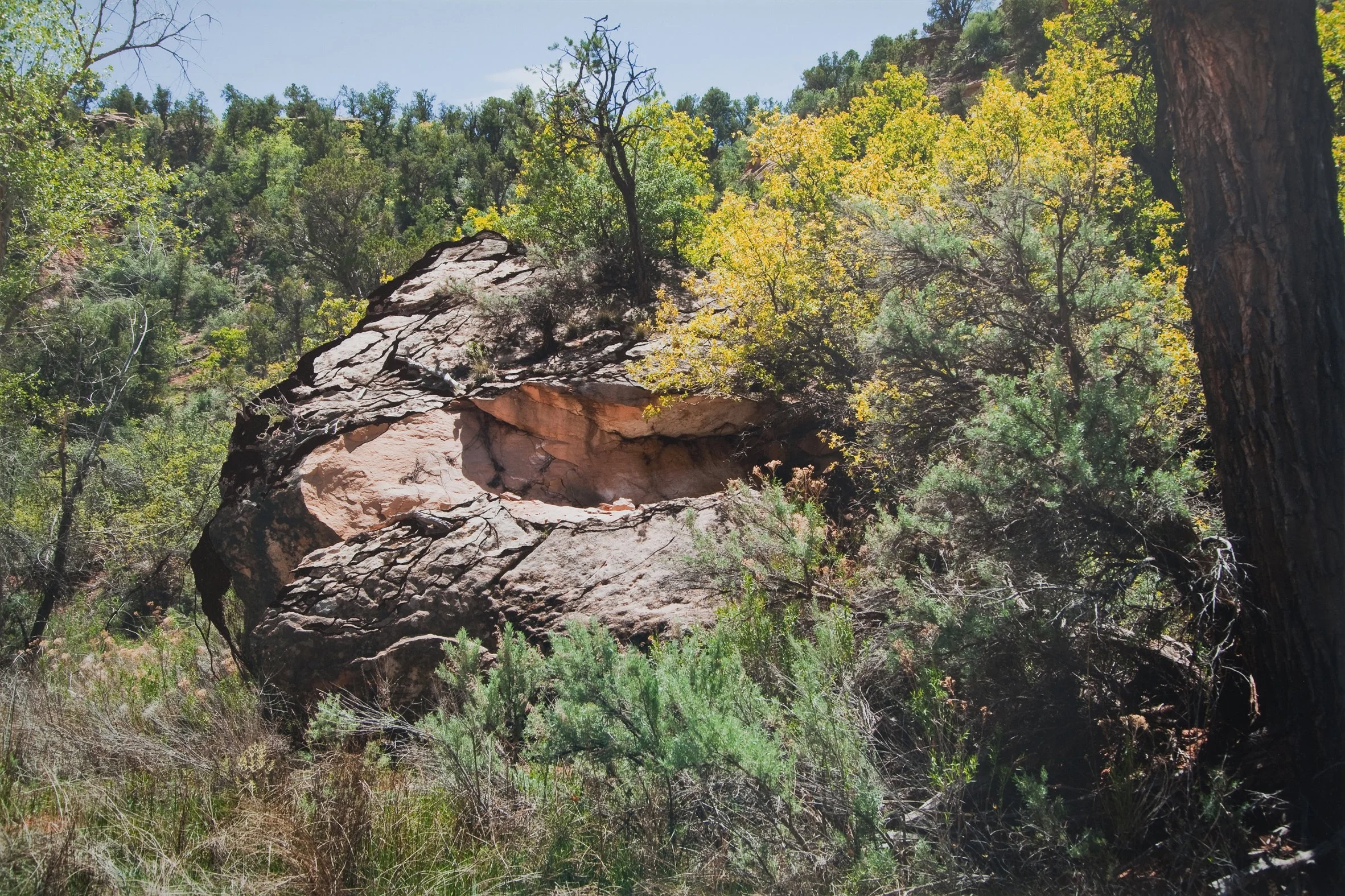 Boulder, photograph and gouache paint, 21 x 30”