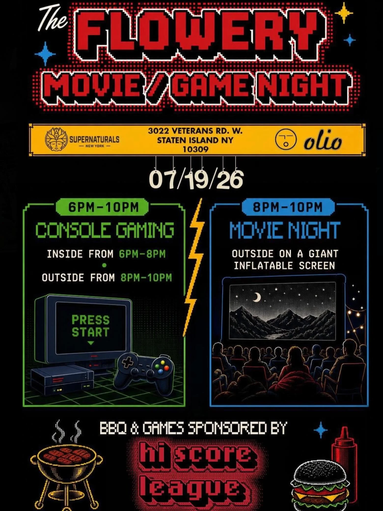 The Flowery Movie & Game Night