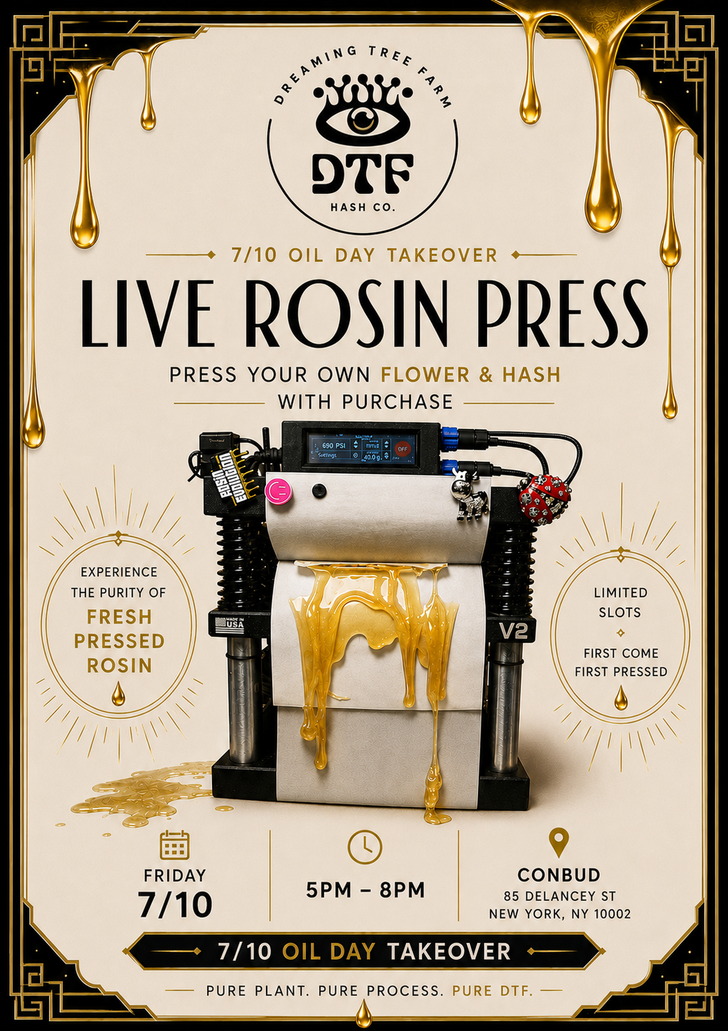 Live Rosin Press at ConBud