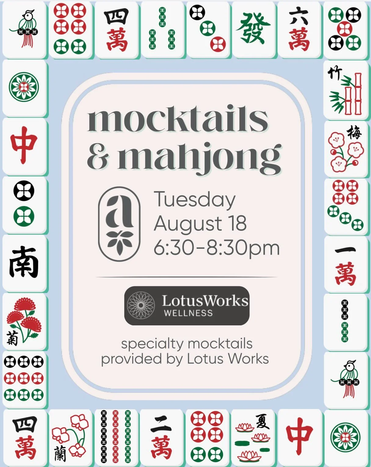 Mocktails & Mahjong at Alta