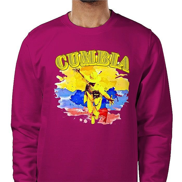 Cumbia+unisex+premium+sweatshirt+festival-fuchsia+front+side.jpg