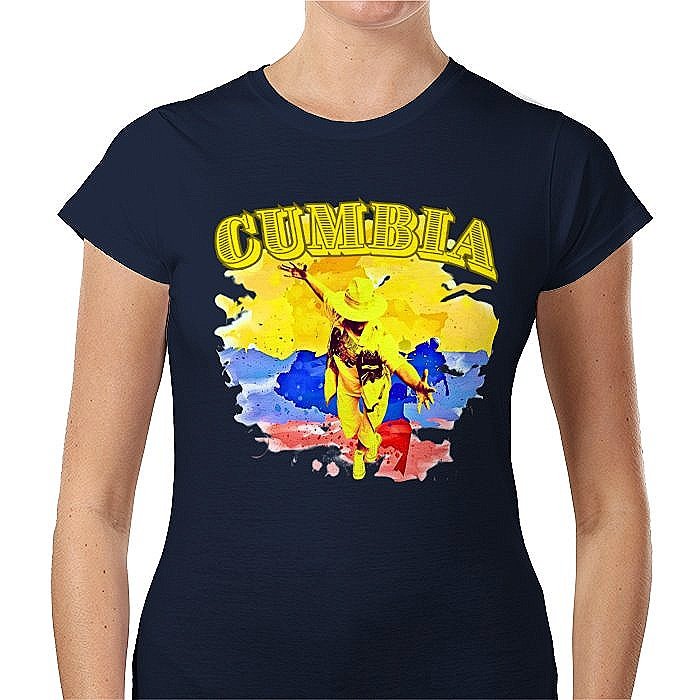 Cumbia+women+low-cost+t-shirts+navy+front+side.jpg