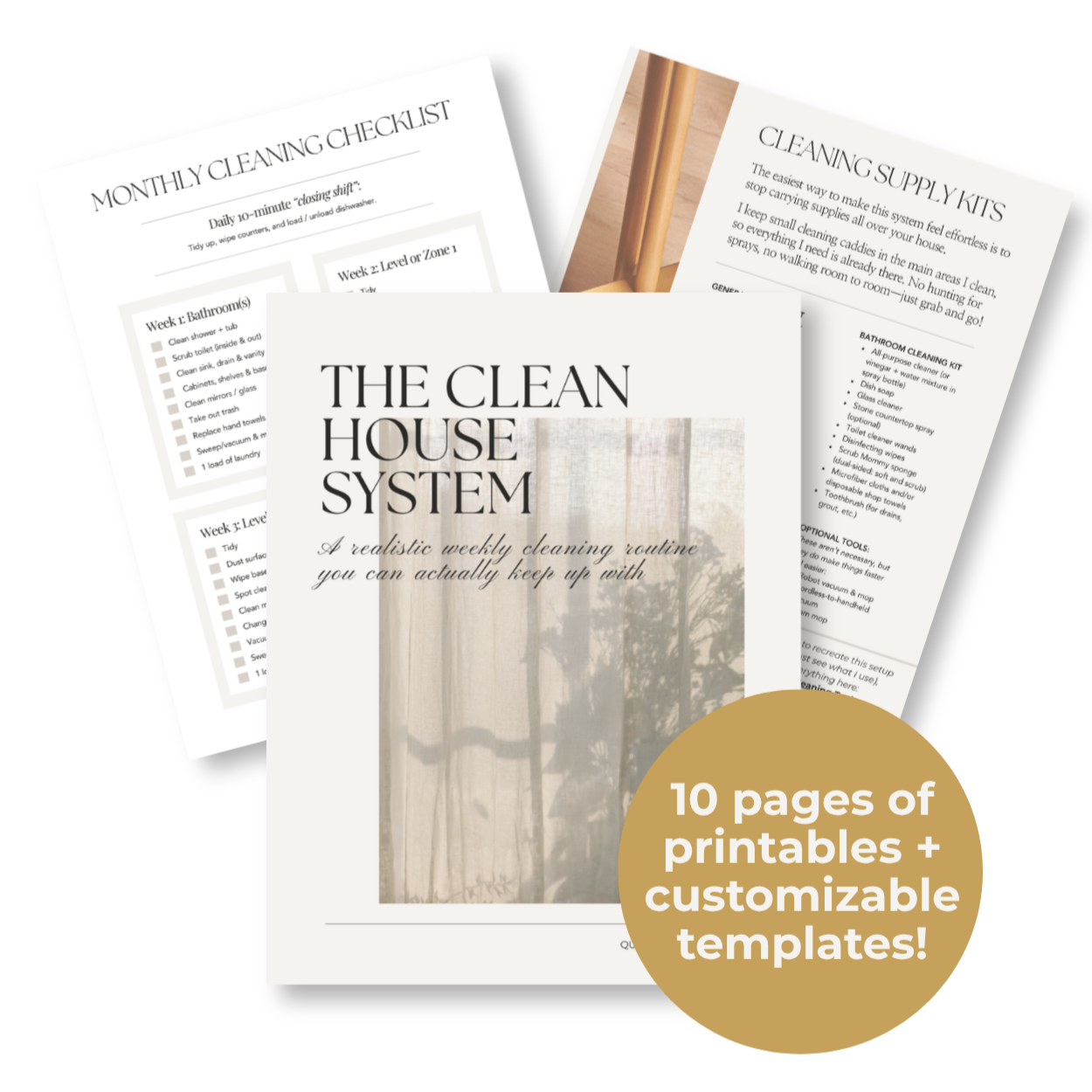 Download the free printable cleaning schedule