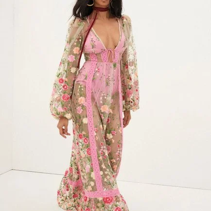For Love and Lemons Floral Maxi Dress