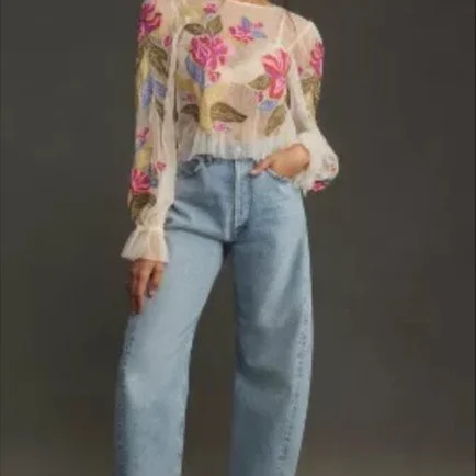 Anthropologie Floral Top