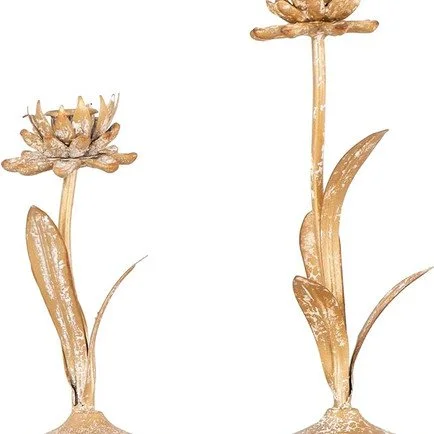 Floral taper candle holders