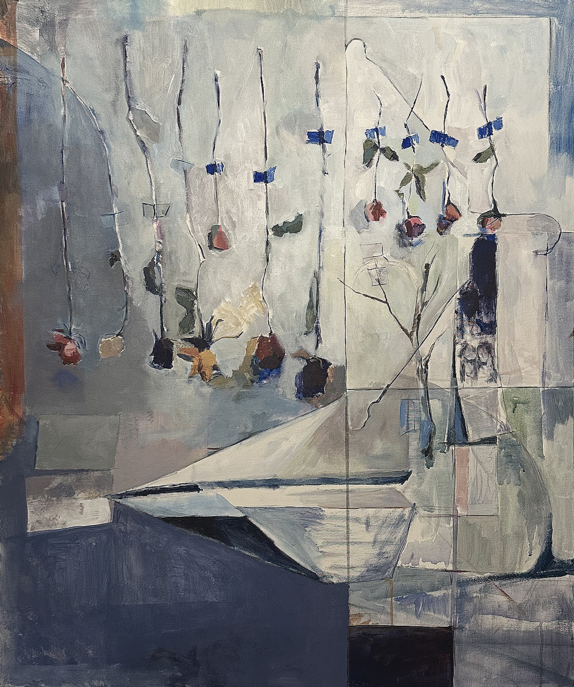 White basement walls, oil on canvas, 48x60, 2024