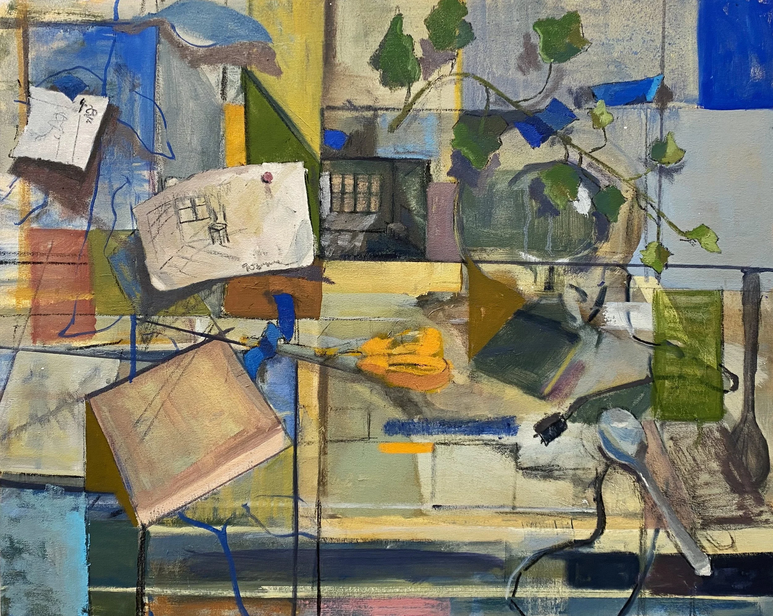 Messy Studio, 36x24, 2023