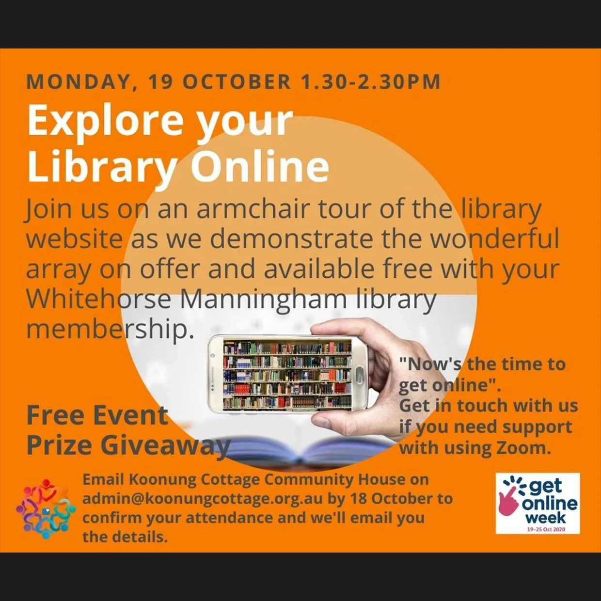 Koonung Cottage Get Online week Explore your Library Online event
