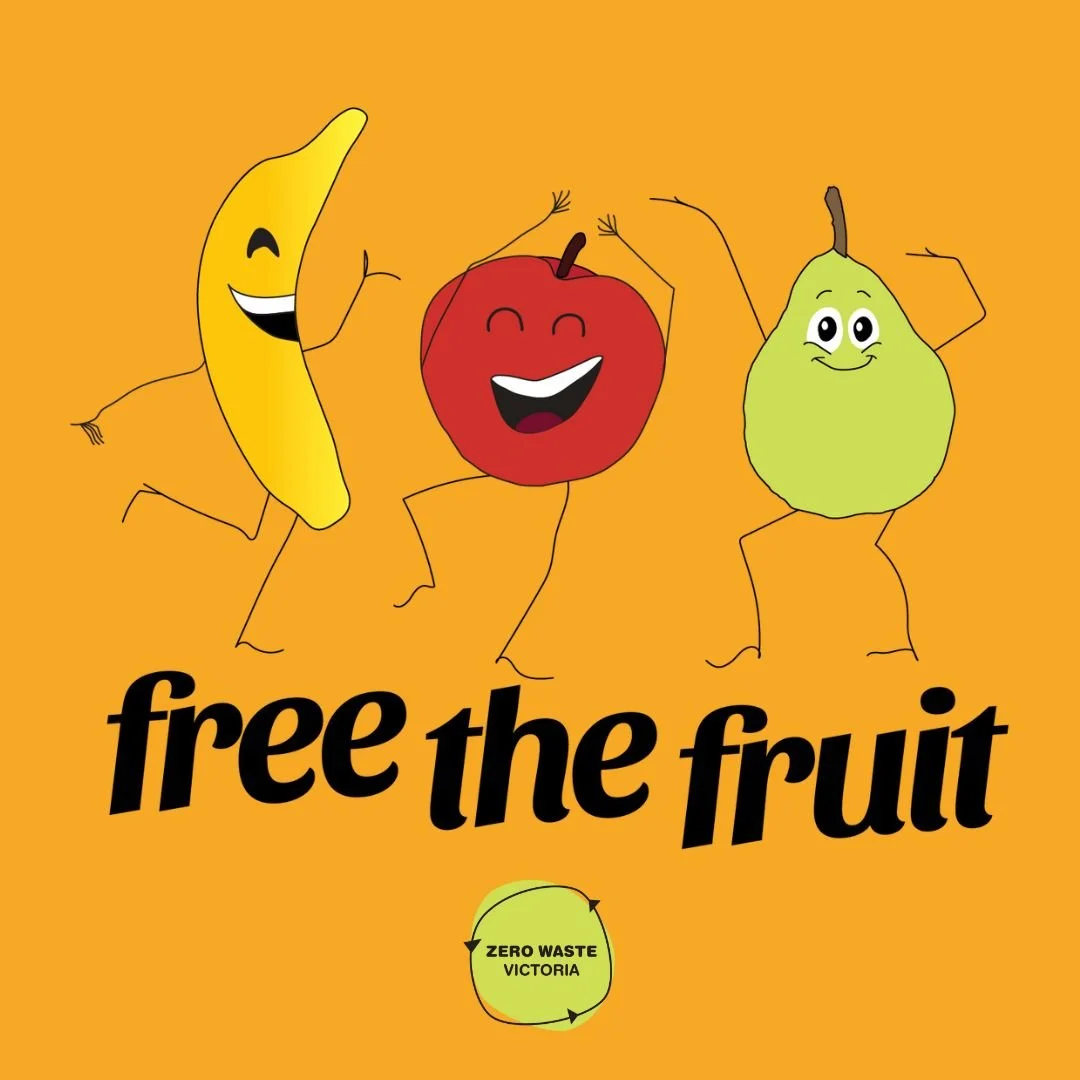 Social Media Tile for Zero Waste Victoria Free the Fruit Campaign Visual Identity