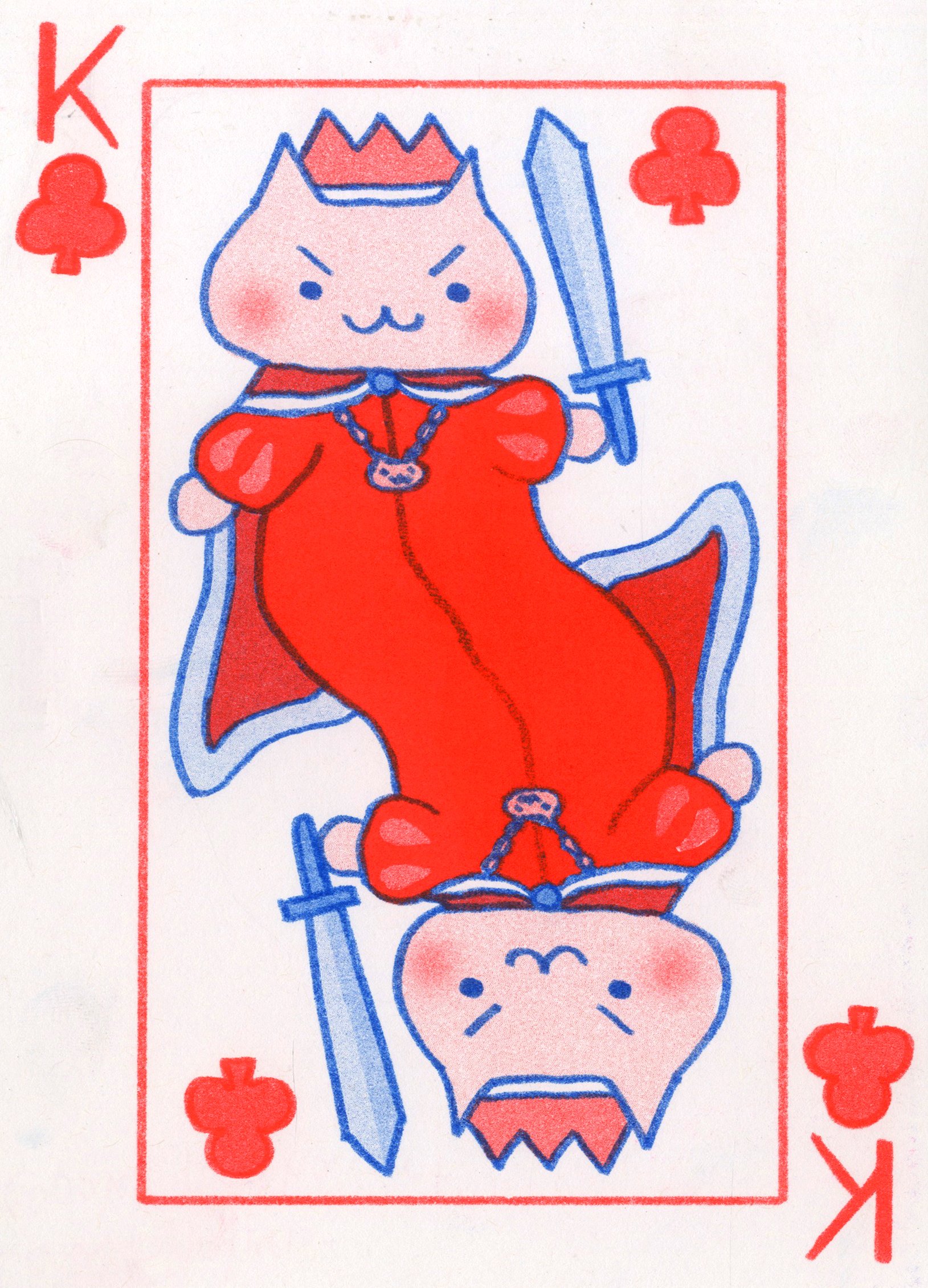 "King", 2-color riso print