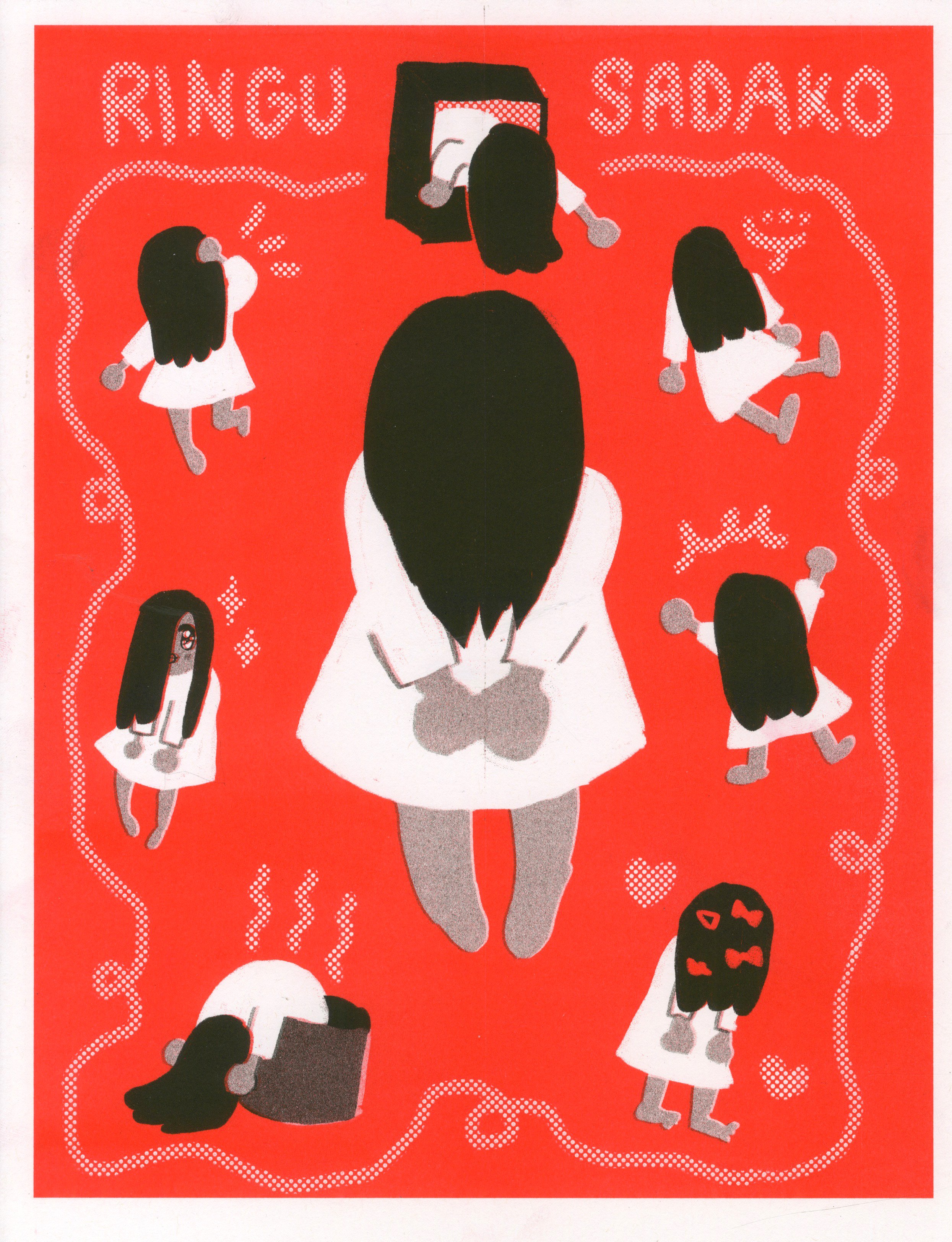 "Sadako", 2-color riso print