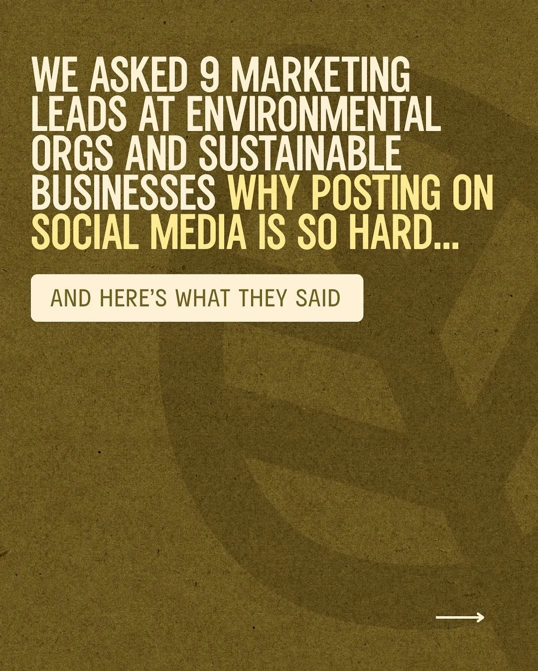 We asked 9 marketing leads at environmental and sustainable organizations why posting on social media is hard and here&rsquo;s what they said&hellip; 👀

If this sounds like you, believe it or not you&rsquo;re in luck!!!

We&rsquo;re building somethi