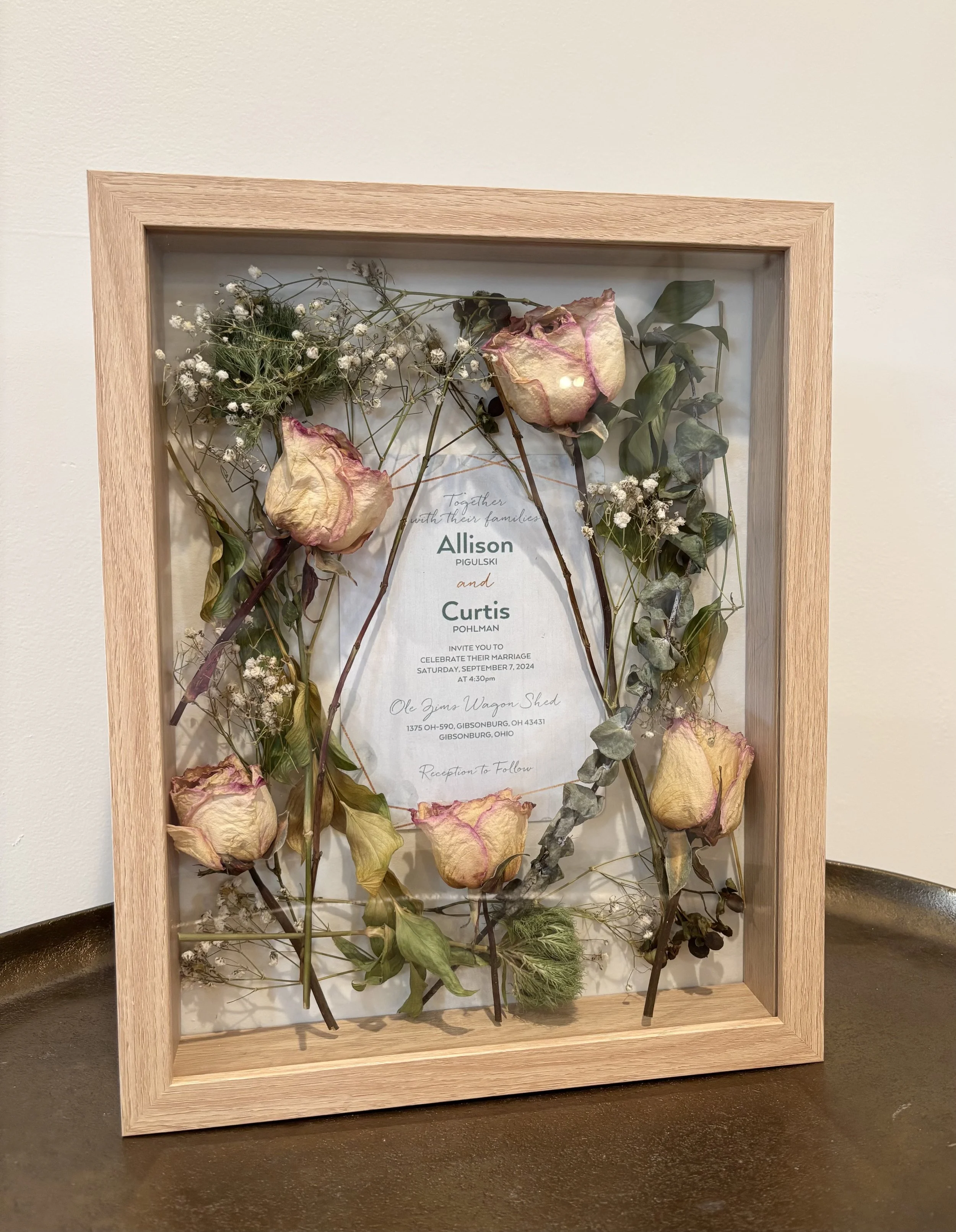 Room for photo invitation in center 11 x14 Shadow Box.jpeg