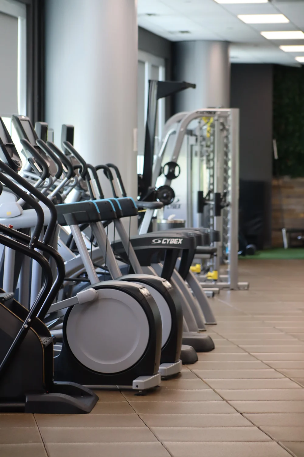 Cardio machines at Elevate Fitness