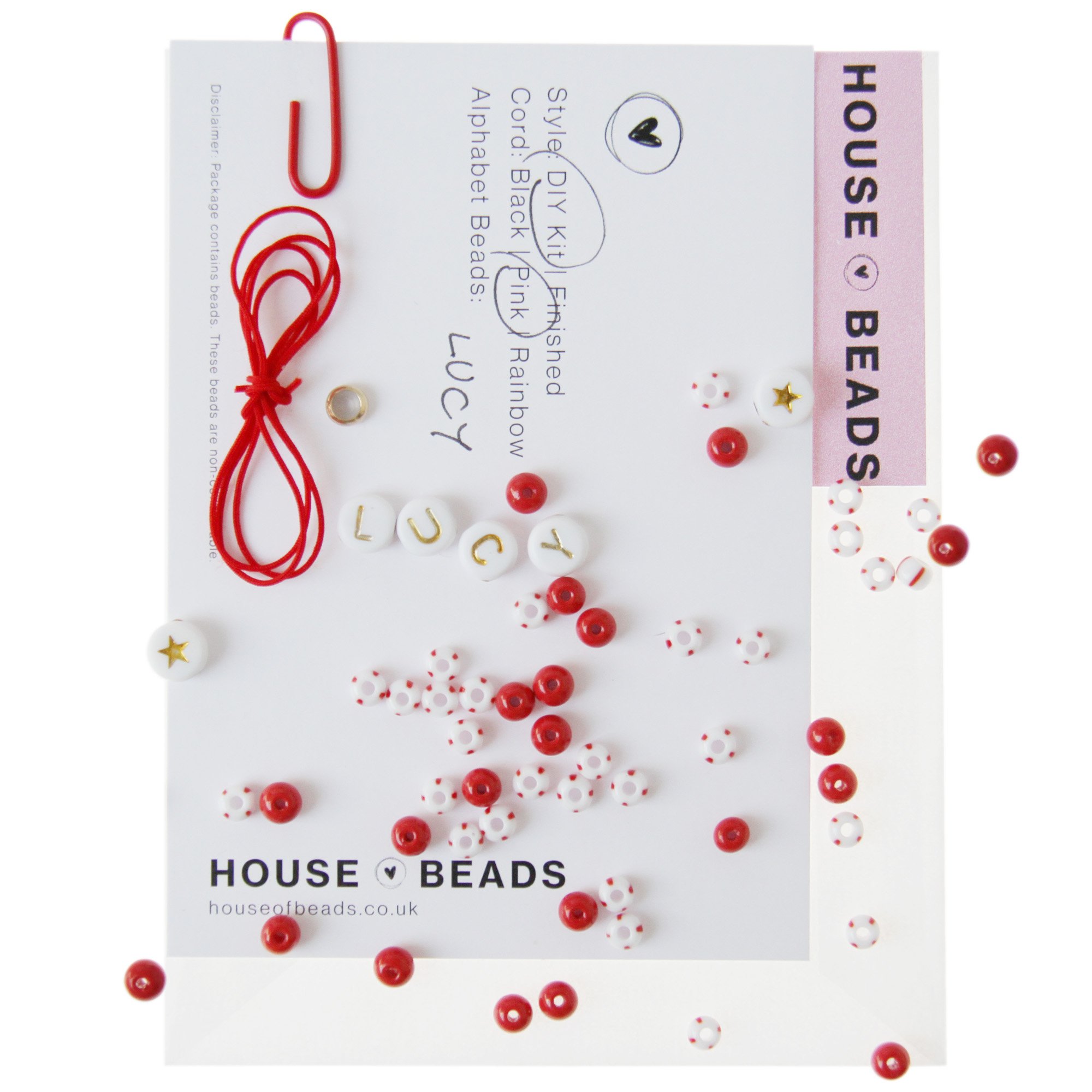 Red Striped Friendship Bracelet Kit