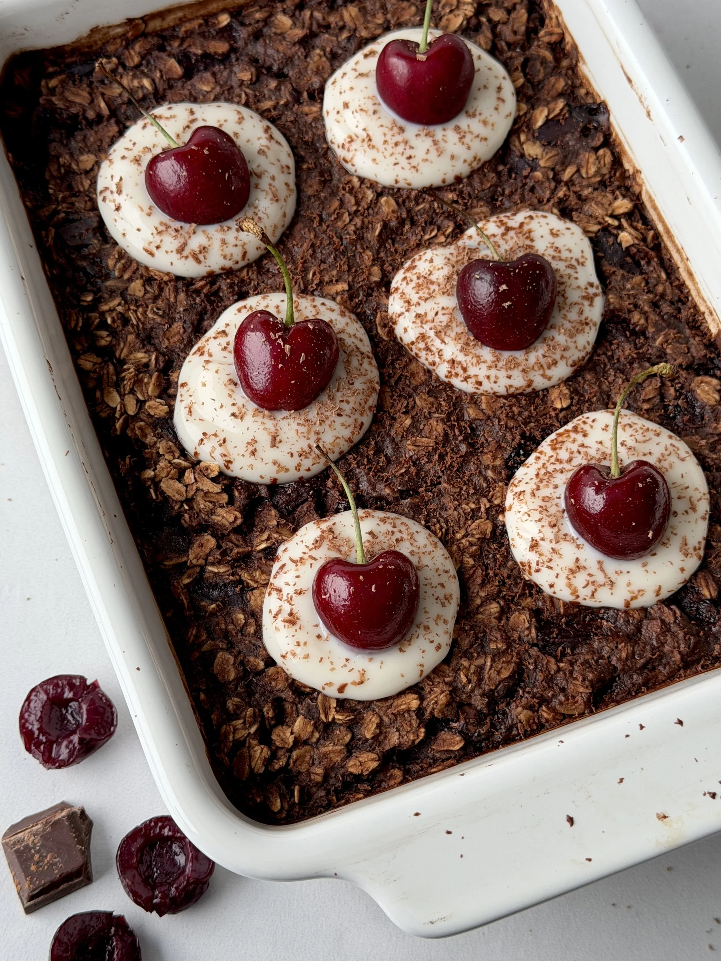 Gruau au four style forêt-noire