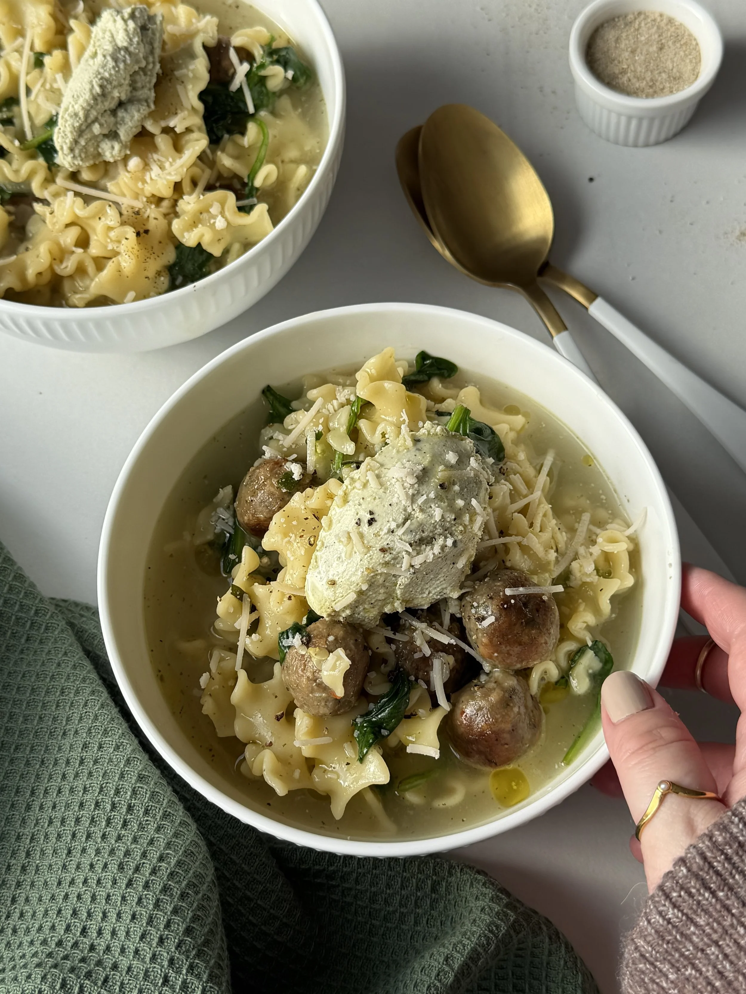 Soupe lasagne végétalienne