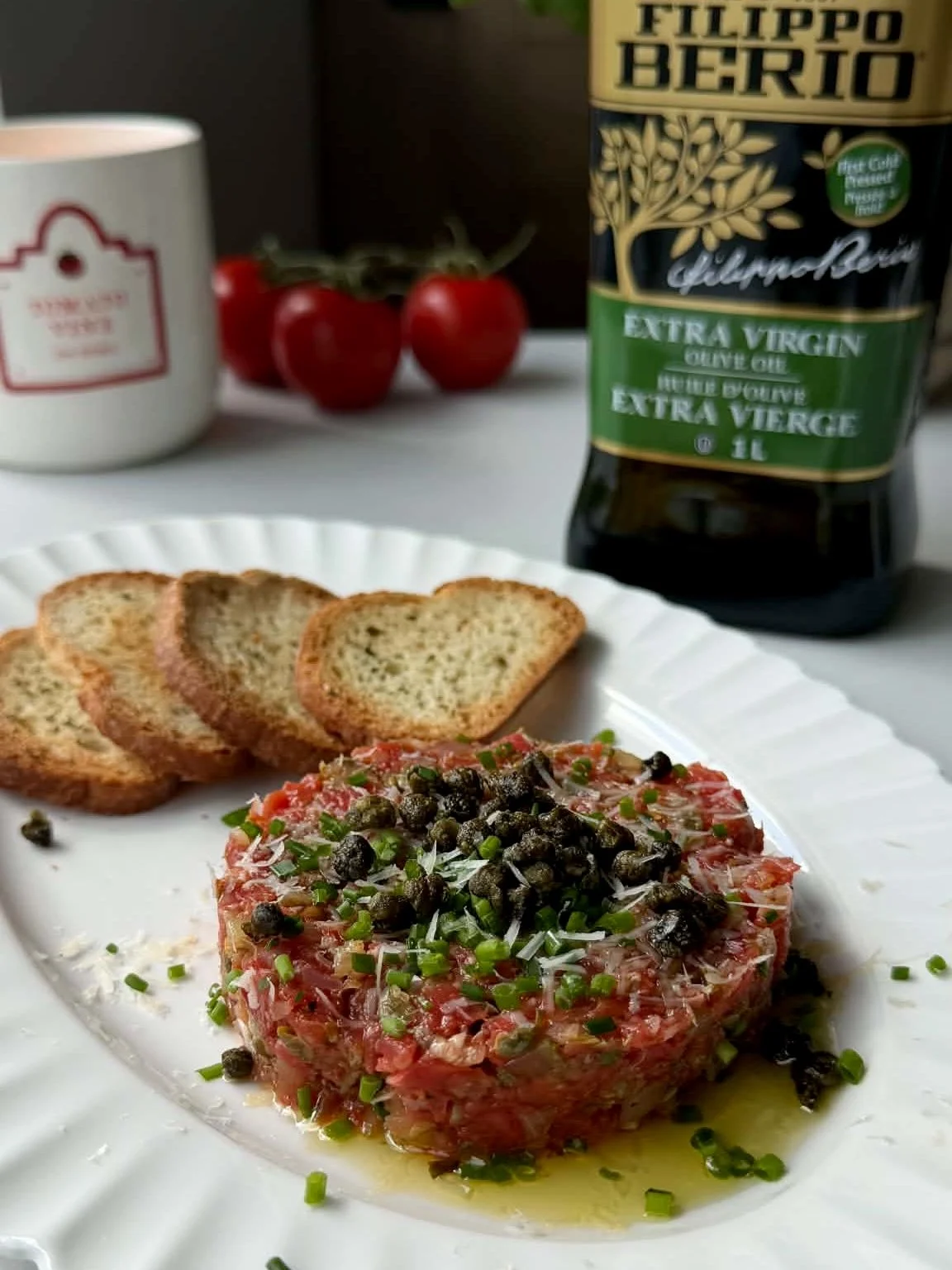 Tartare de tomates végétaliens