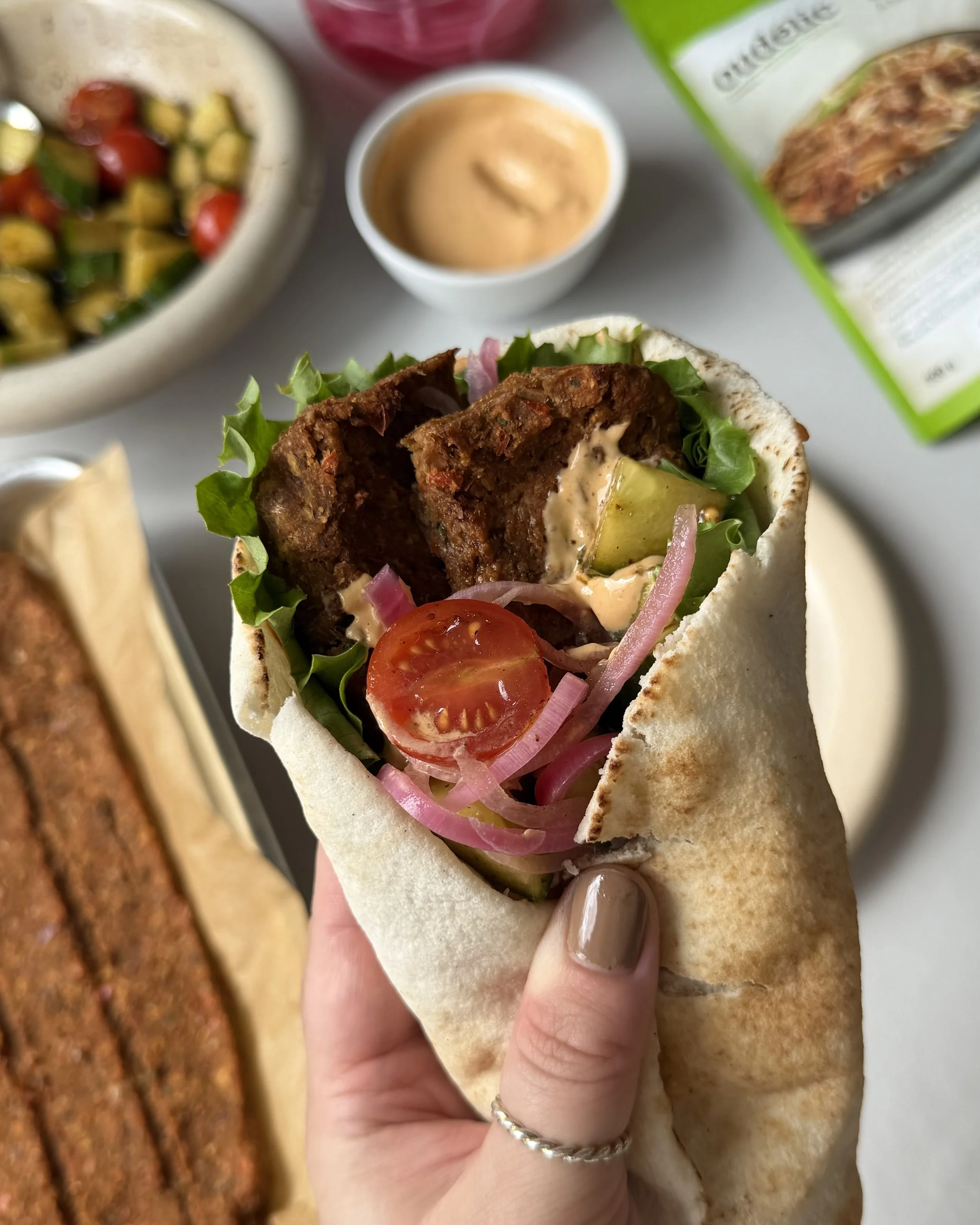 Kebab végé à la plaque