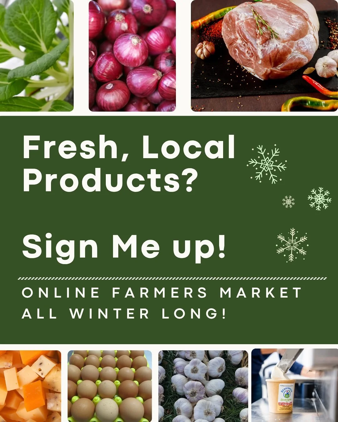 Do you miss the summer #farmersmarket? Want to still get local produce, meats, cheese, eggs, milk and more all year long? Check out www.dakotafreshllc.com and sign up for our winter farm shares - a bundle of packaged local goods for only $30 each wee