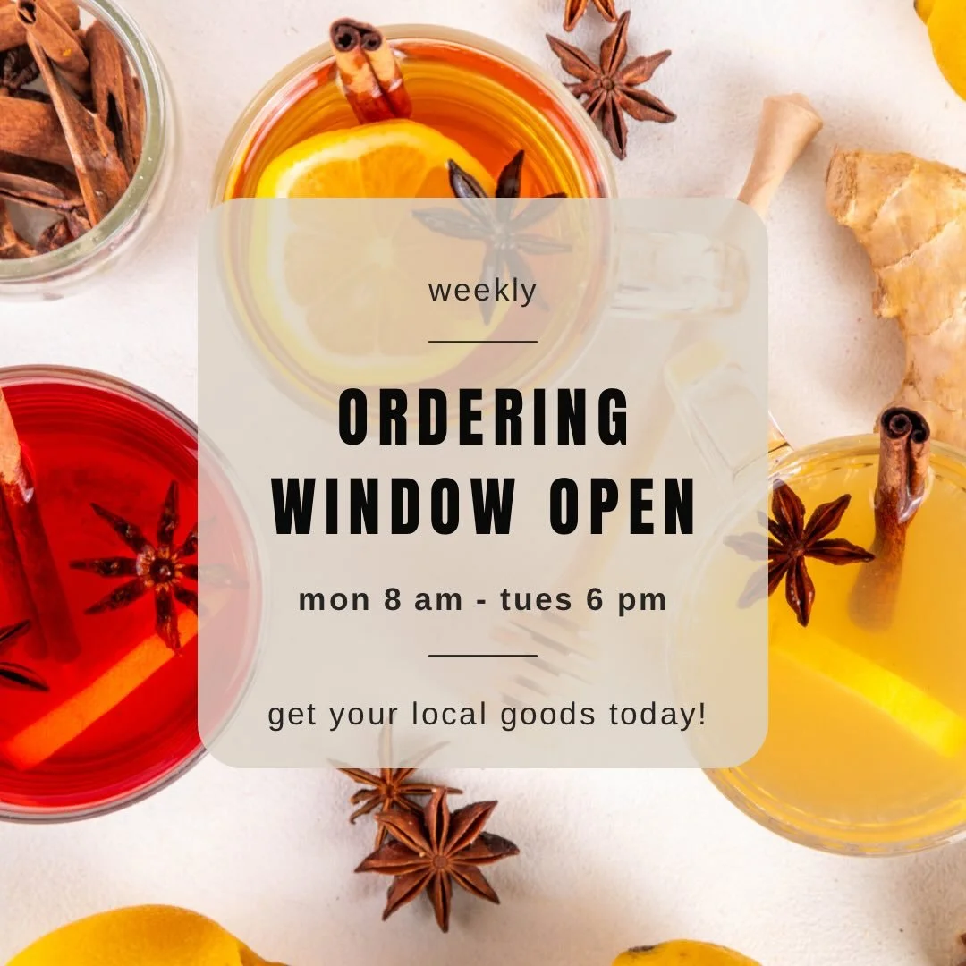 Hot Toddy Time! Warm up with some hot tea, and add honey and lemongrass from the marketplace! Just what you need to usher in the holidays. Order online between Monday 8 am and Tuesday 6 pm! www.Dakotafreshllc.com