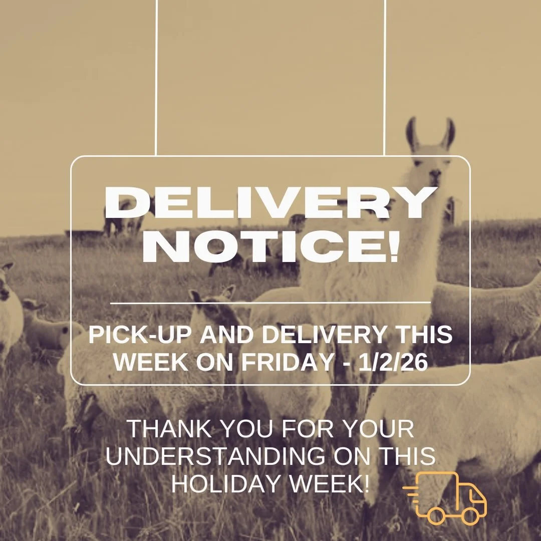 Just a reminder - due to New Years our delivery and pickup day will shift to Friday this week. Thank you for your understanding!
