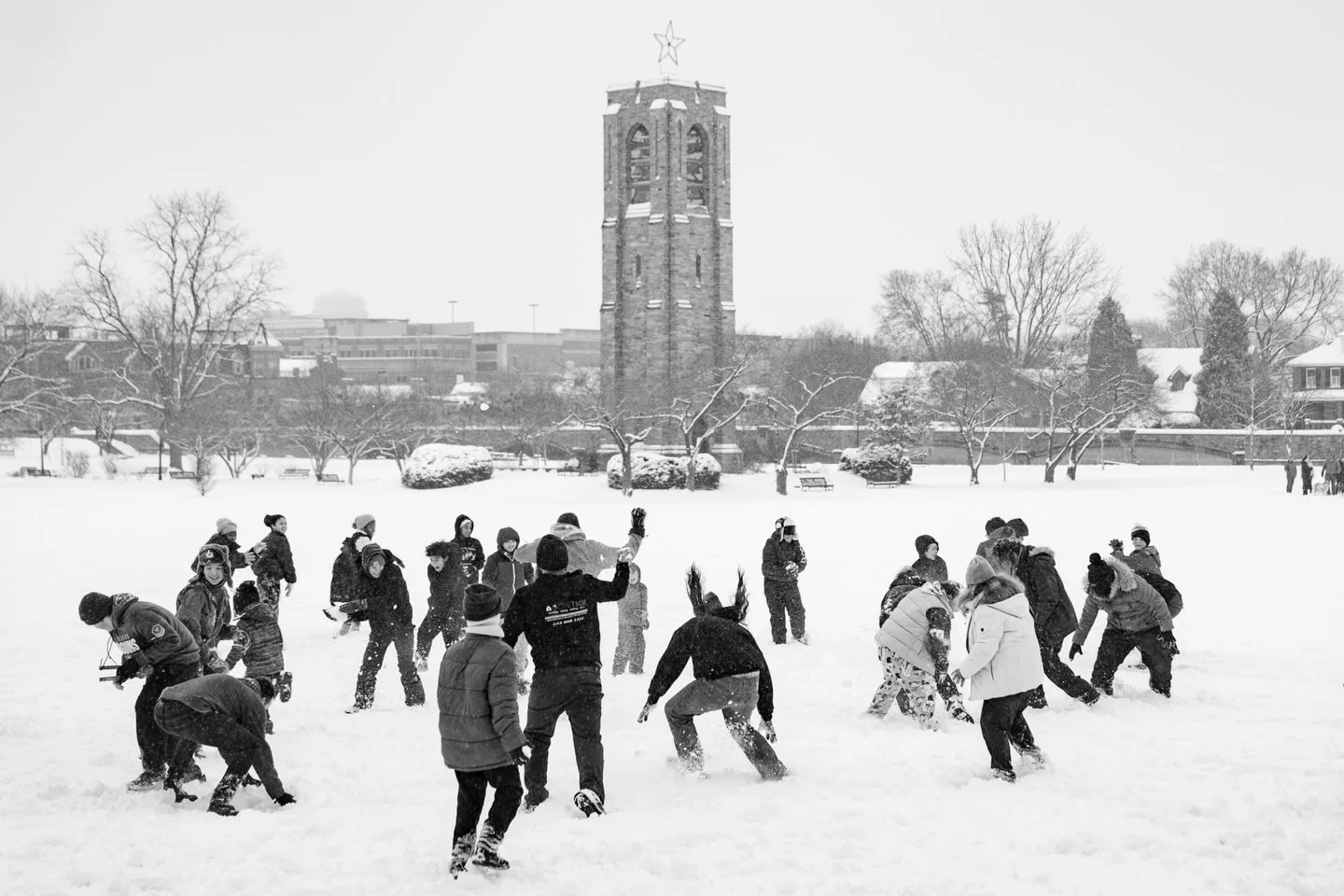 Two years ago this week, a snow day turned into a full Baker Park snowball fight. ❄️

With the beautiful snow in Frederick today, it felt right to bring these back. How about round two on Monday?

#snow #frederickmd #downtownfrederick #visitmaryland 