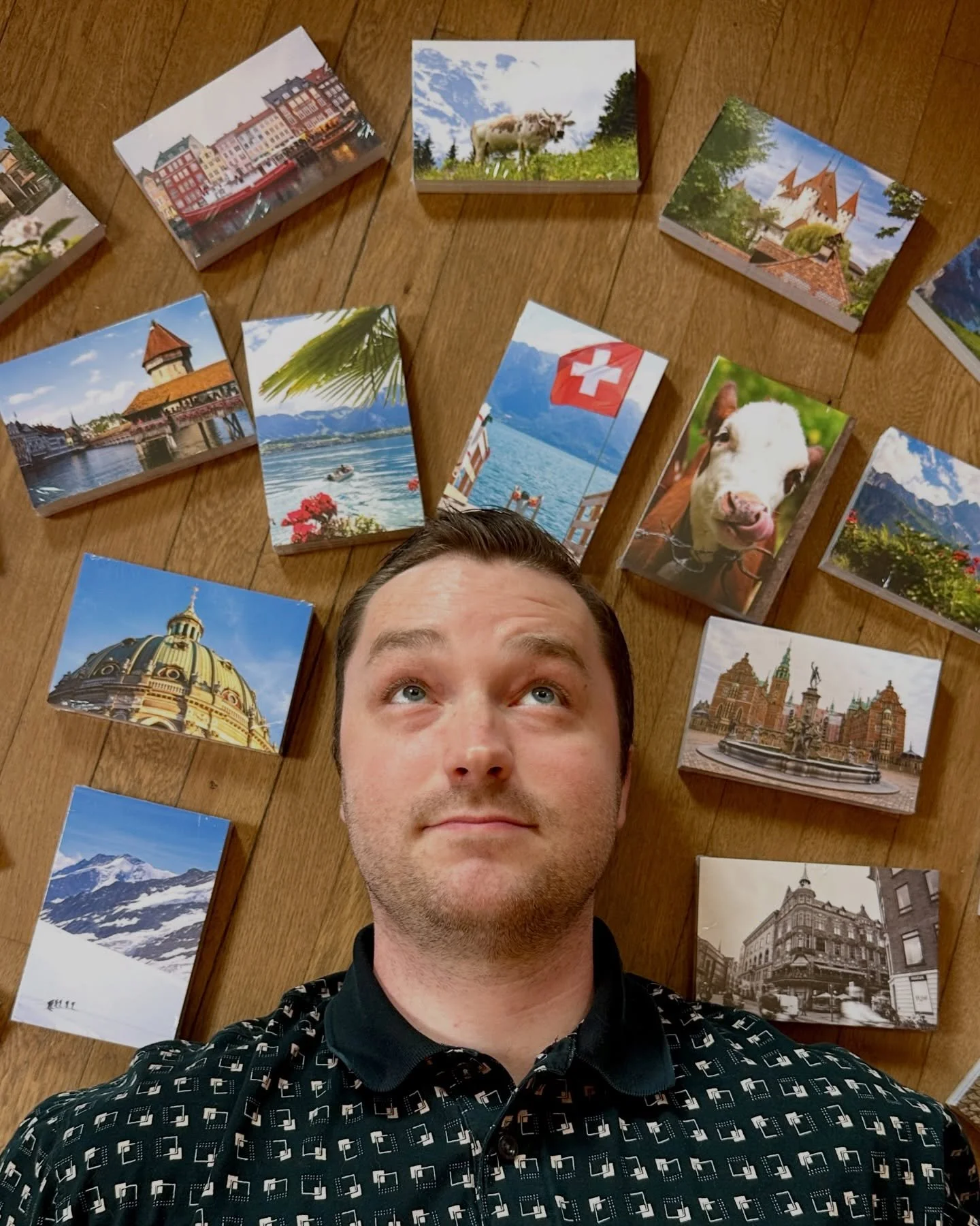 🗣️ 20 NEW POSTCARDS 🗣️ available this Saturday at @keycitythriftexpo, swipe for info + ticket link in bio 🎟️ and a big thank you to @minutemanpressfrederick for always being kind and quick!

Swipe to the end for a surprise 😛

#switzerland #postca
