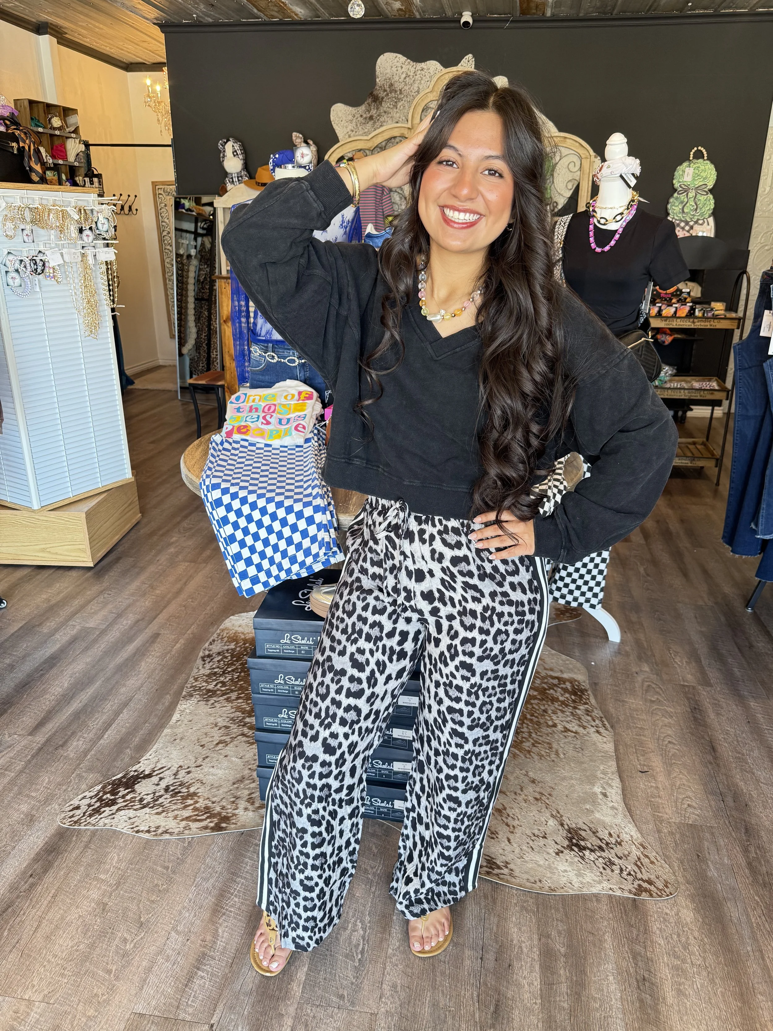 Very J Cheetah/Stripped Bottoms