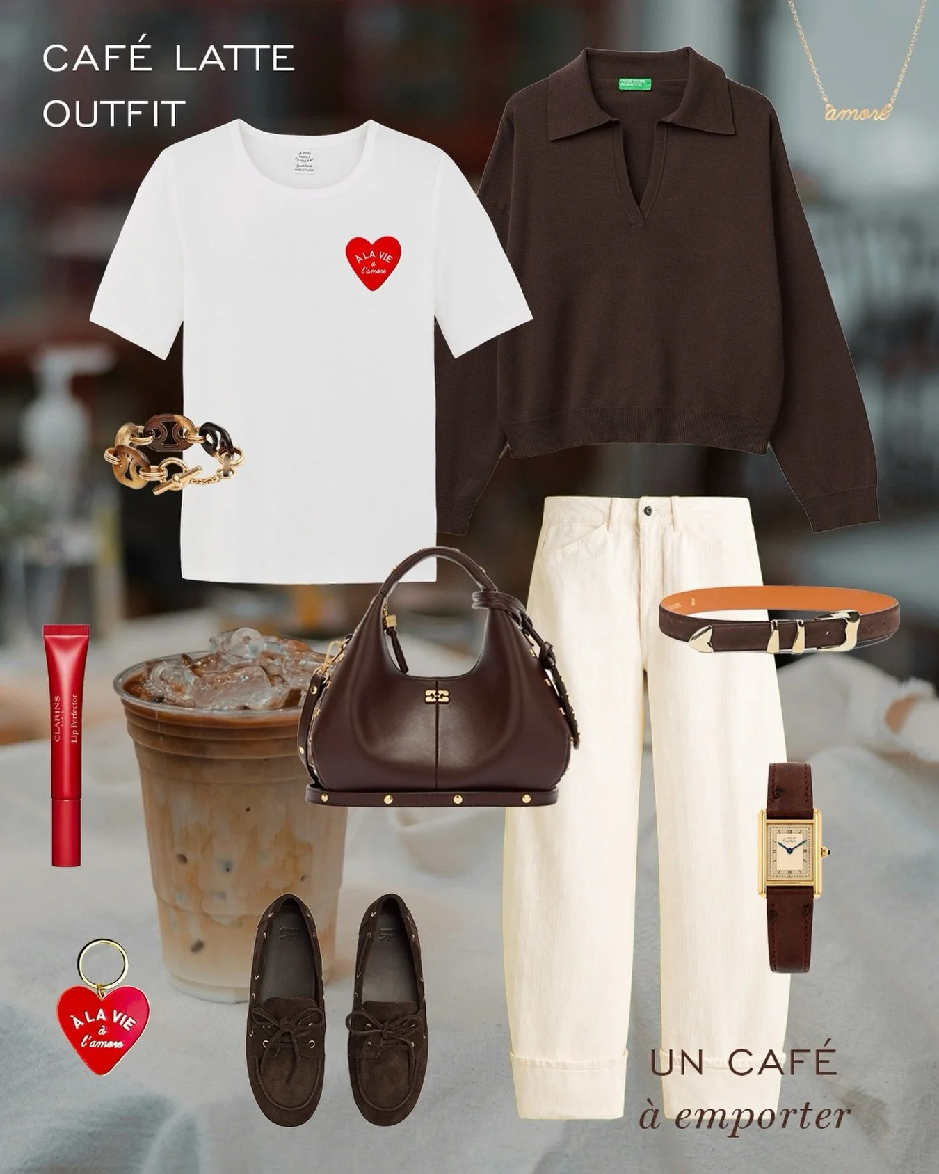 🤎 Palette caf&eacute; latt&eacute;, attitude assur&eacute;e 🤍

Le style parfait pour des rendez-vous qui s&rsquo;encha&icirc;nent. Pull sur les &eacute;paules, d&eacute;marche affirm&eacute;e, un caf&eacute; latte ☕️&agrave; la main et un look qui 