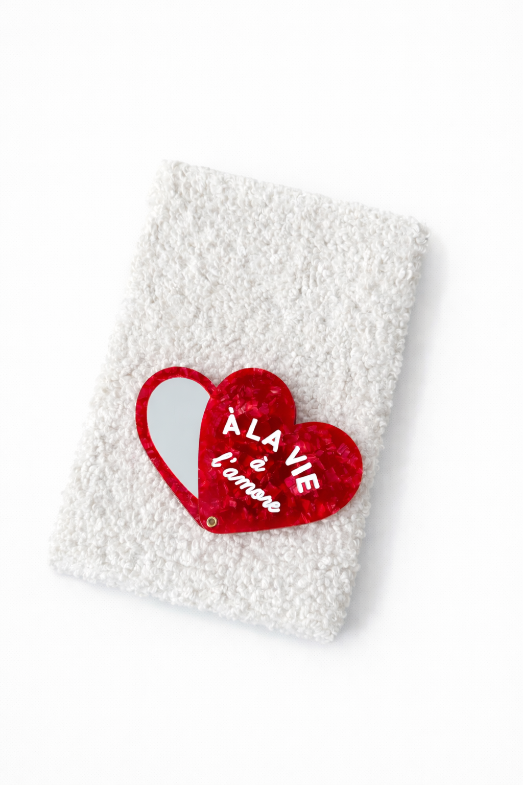 Miroir de poche coeur Cupidon