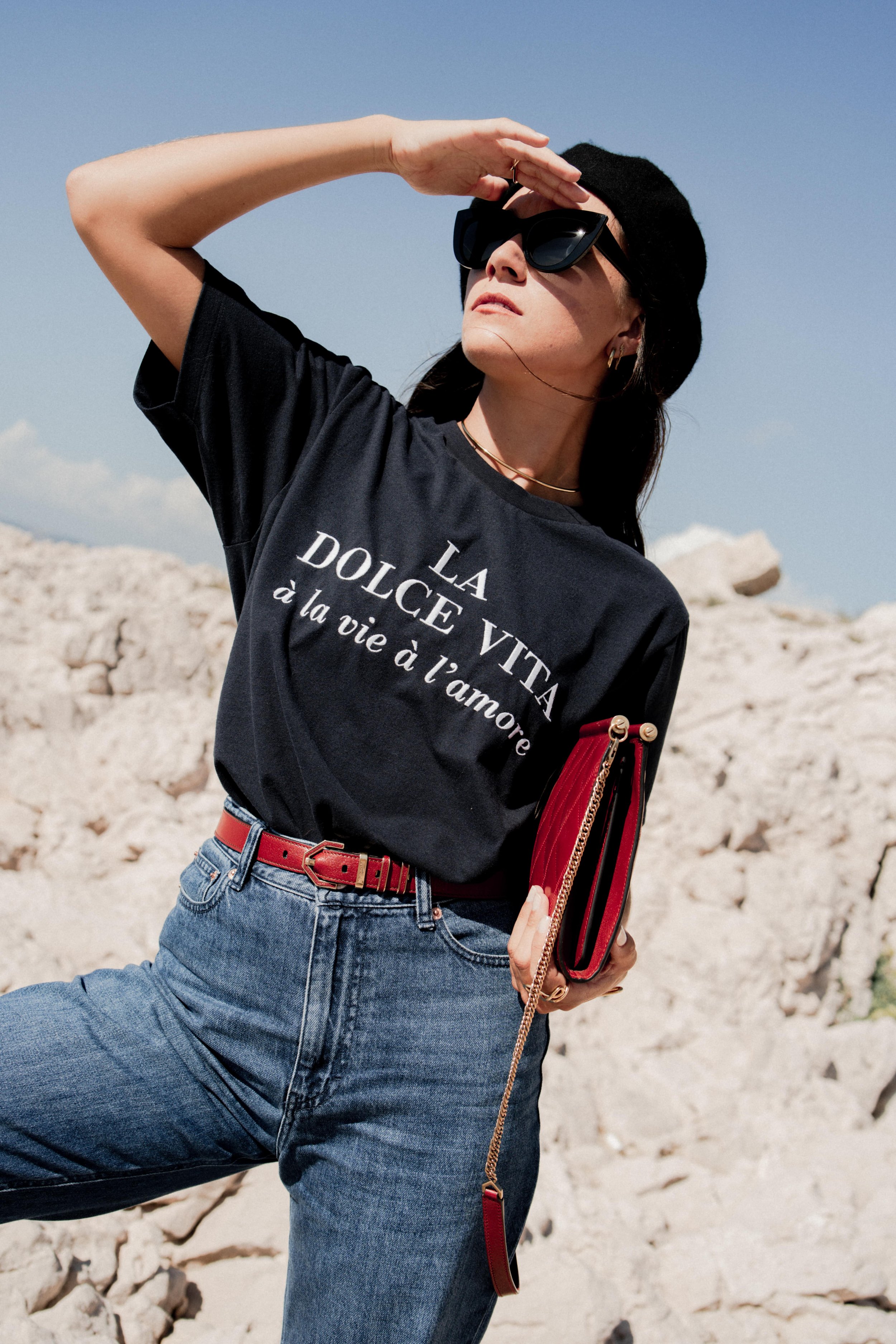 T-shirt dolce vita brodé