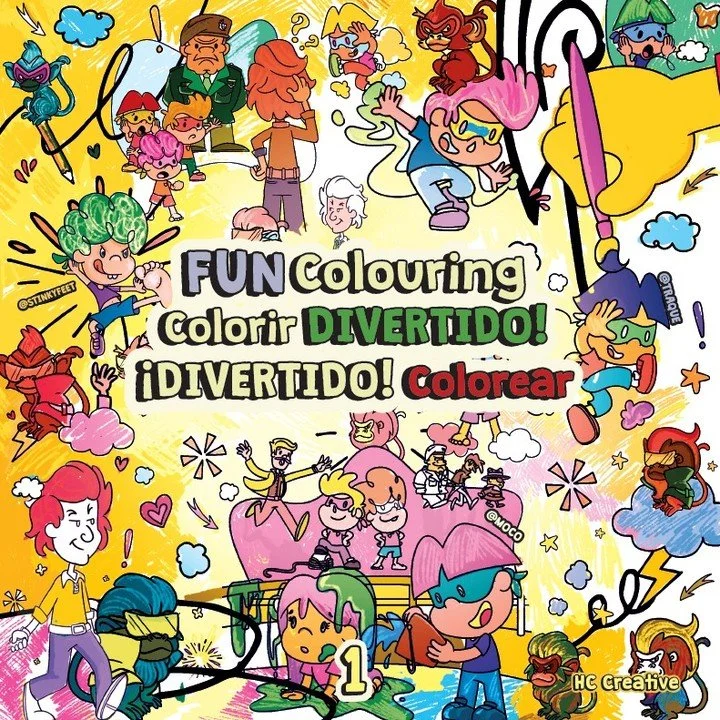 Pinta as Aventuras! | Colour the Adventures | &iexcl;Colorea las aventuras! 🌈🧹👏 PT | ENG | ES 
@StinkyFeet @Farty @Bogey 💥
@P&eacute;-Chul&eacute; @Traque @MacacodoNariz 🙊
@Quesito @Bang @Moco 👣
@hccreative.eu @amazon @amazonespana @amazonbrasi