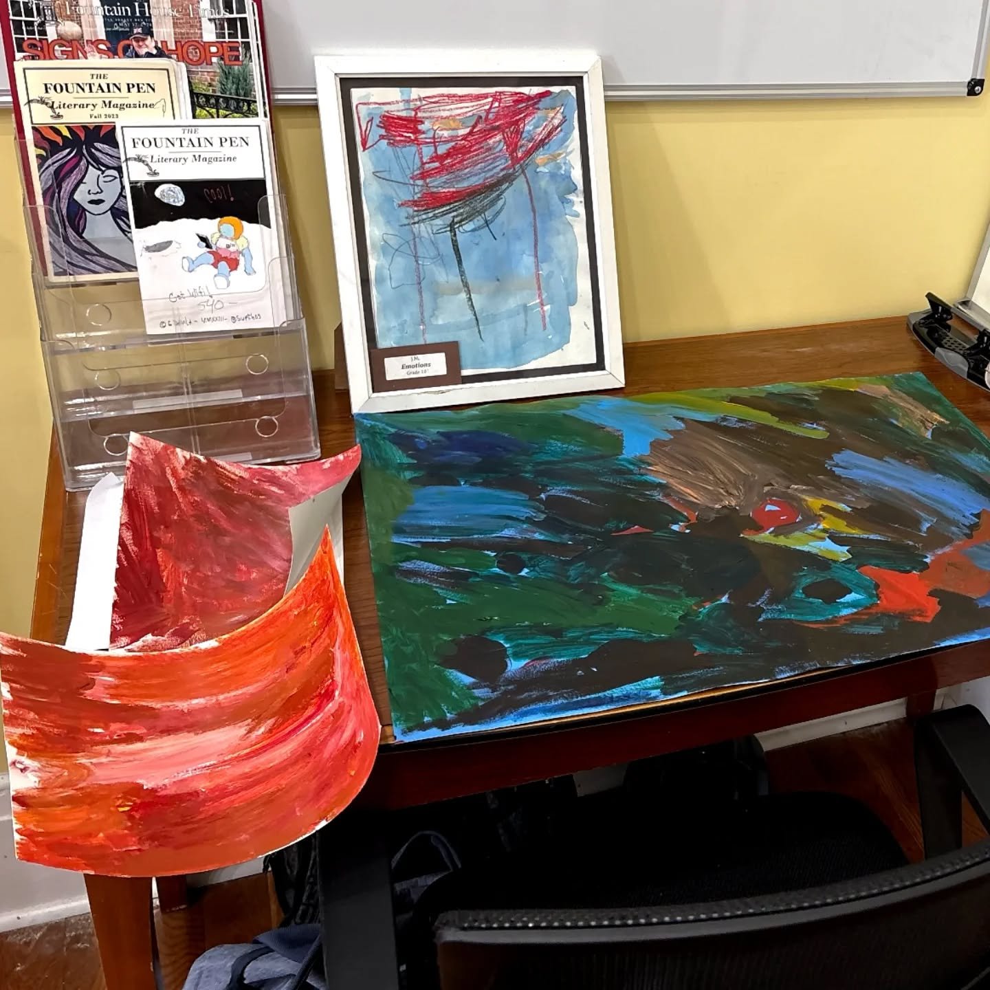 I have been trying to find ways to channel and express my emotional B's as I go through Trials and Tribulations. The Clubhouse has provided me with a holistic and organic approach to self expression and healing. I have painted several pieces to expre