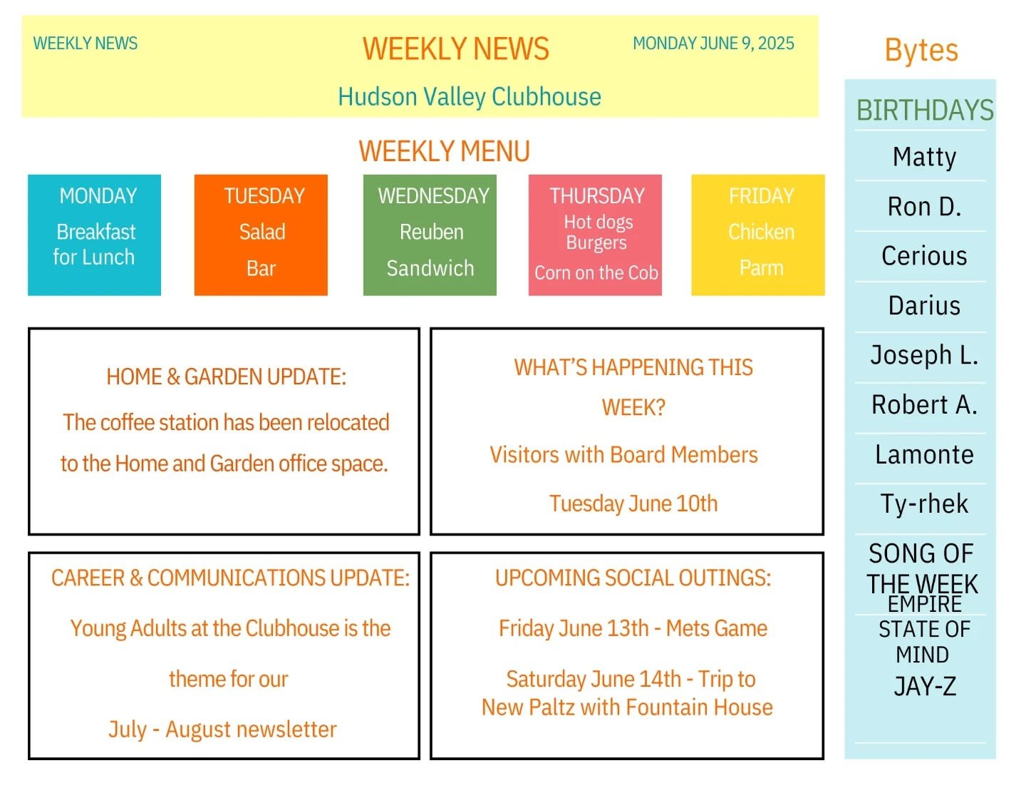 Check out what we have coming up this week!