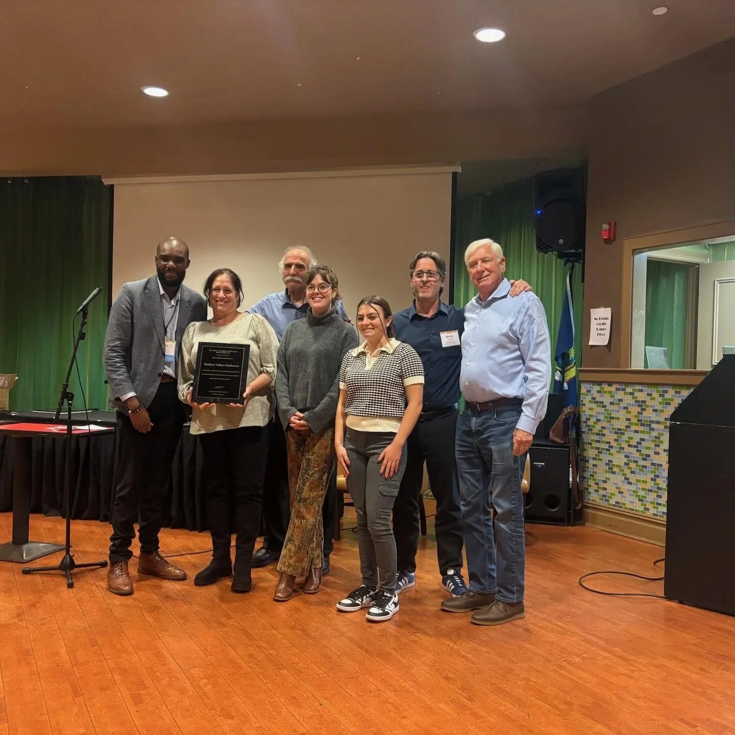 In heartfelt appreciation for outstanding contributions to the advancement of best practices services and supports across New York State and the nation, Hudson Valley Clubhouse received the Marty Smith Memorial Award at the 43rd Annual Conference of 